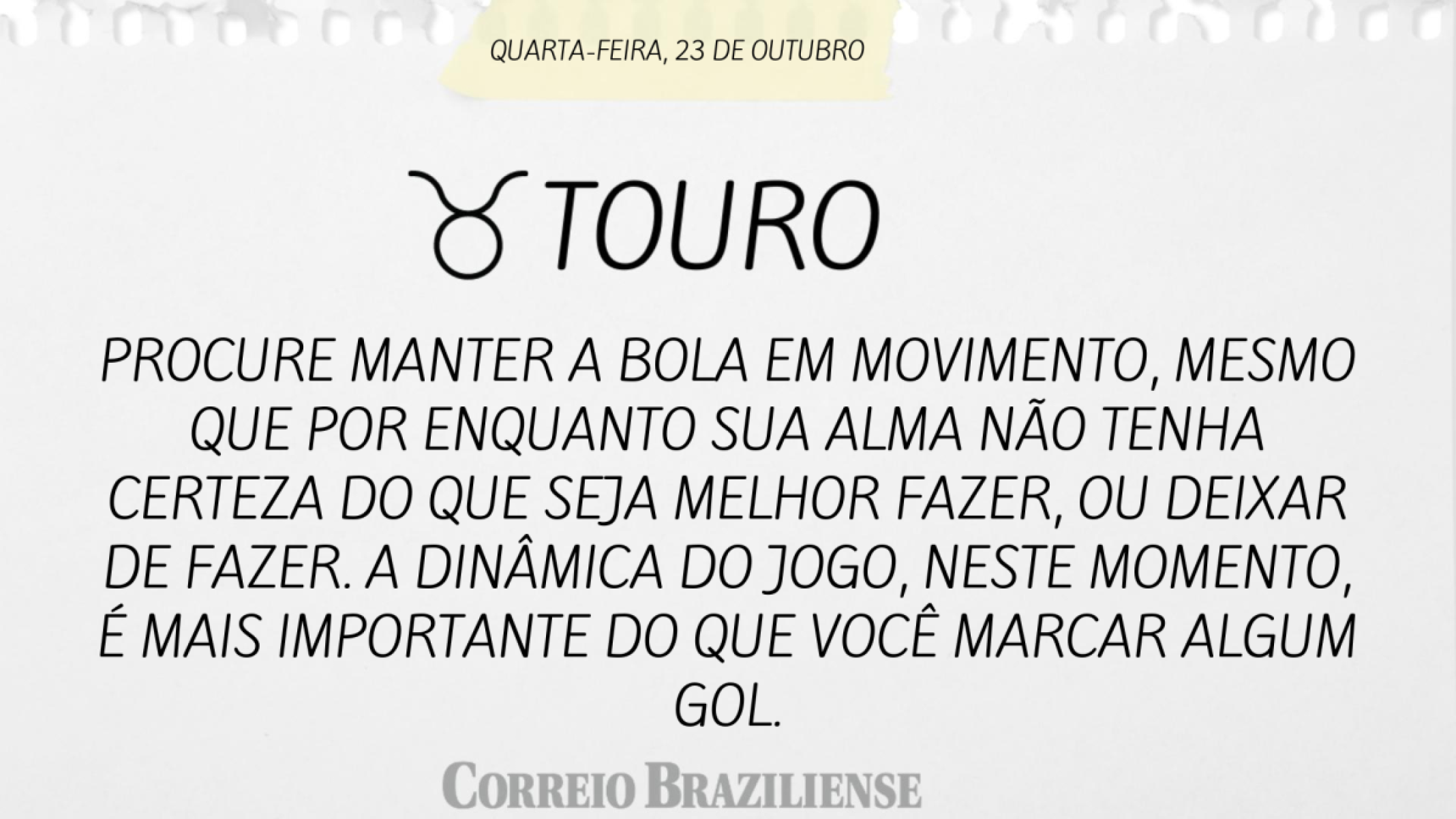 Touro | 23 de outubro