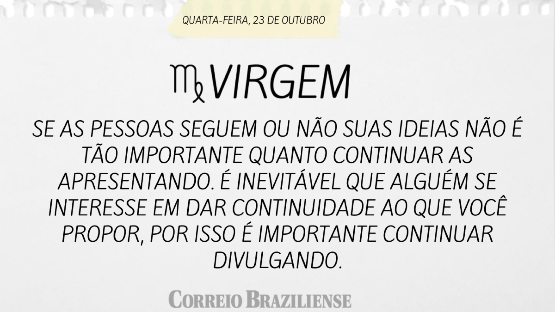 Virgem | 23 de outubro