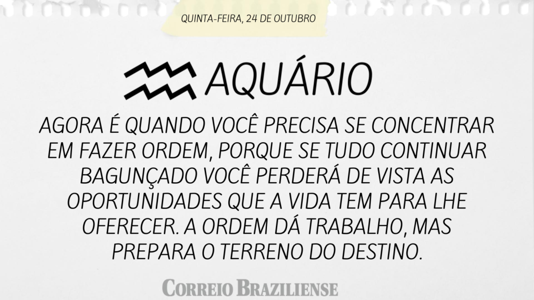 AQUÁRIO  | 24 DE OUTUBRO