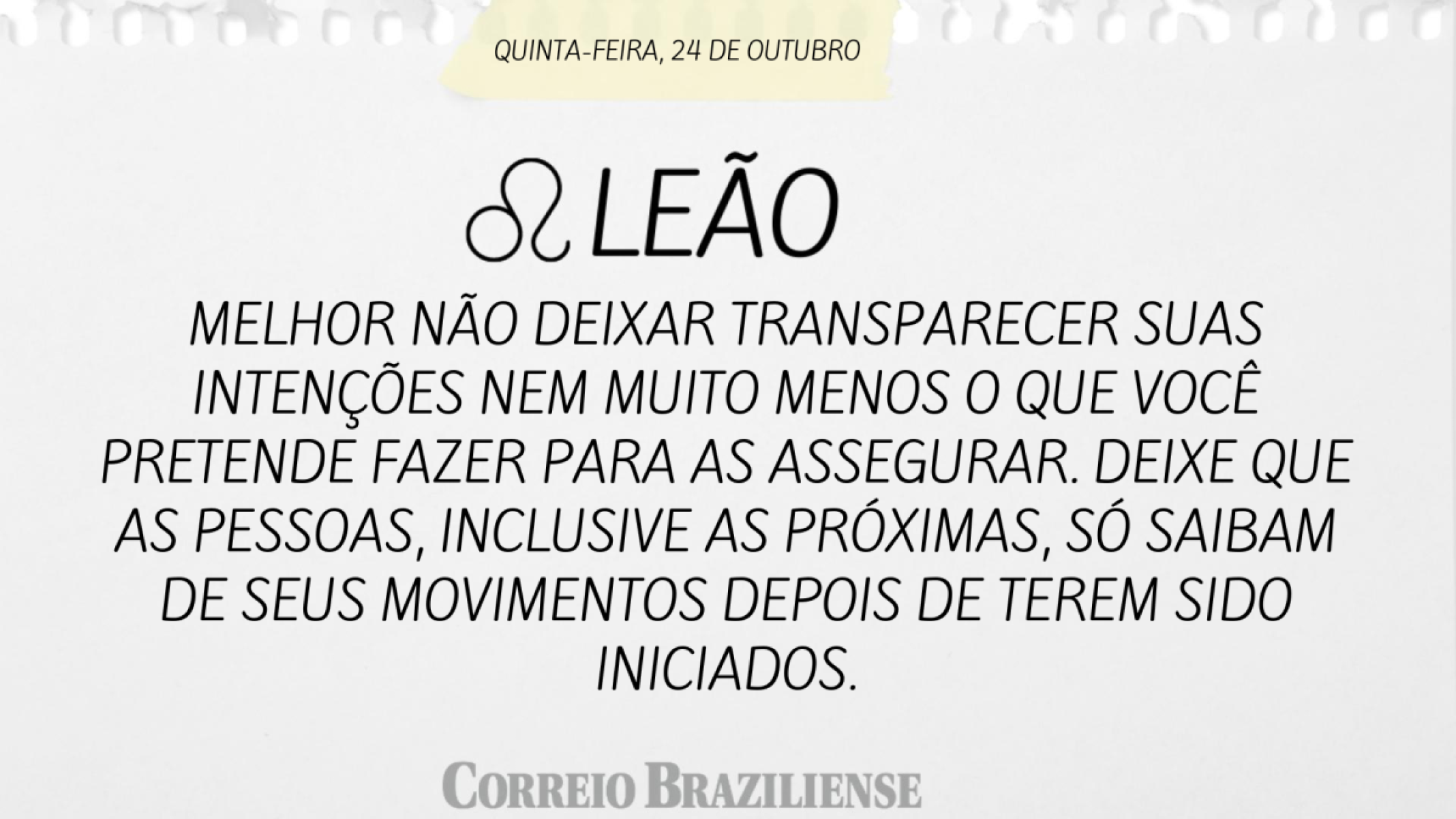 LEÃO | 24 DE OUTUBRO