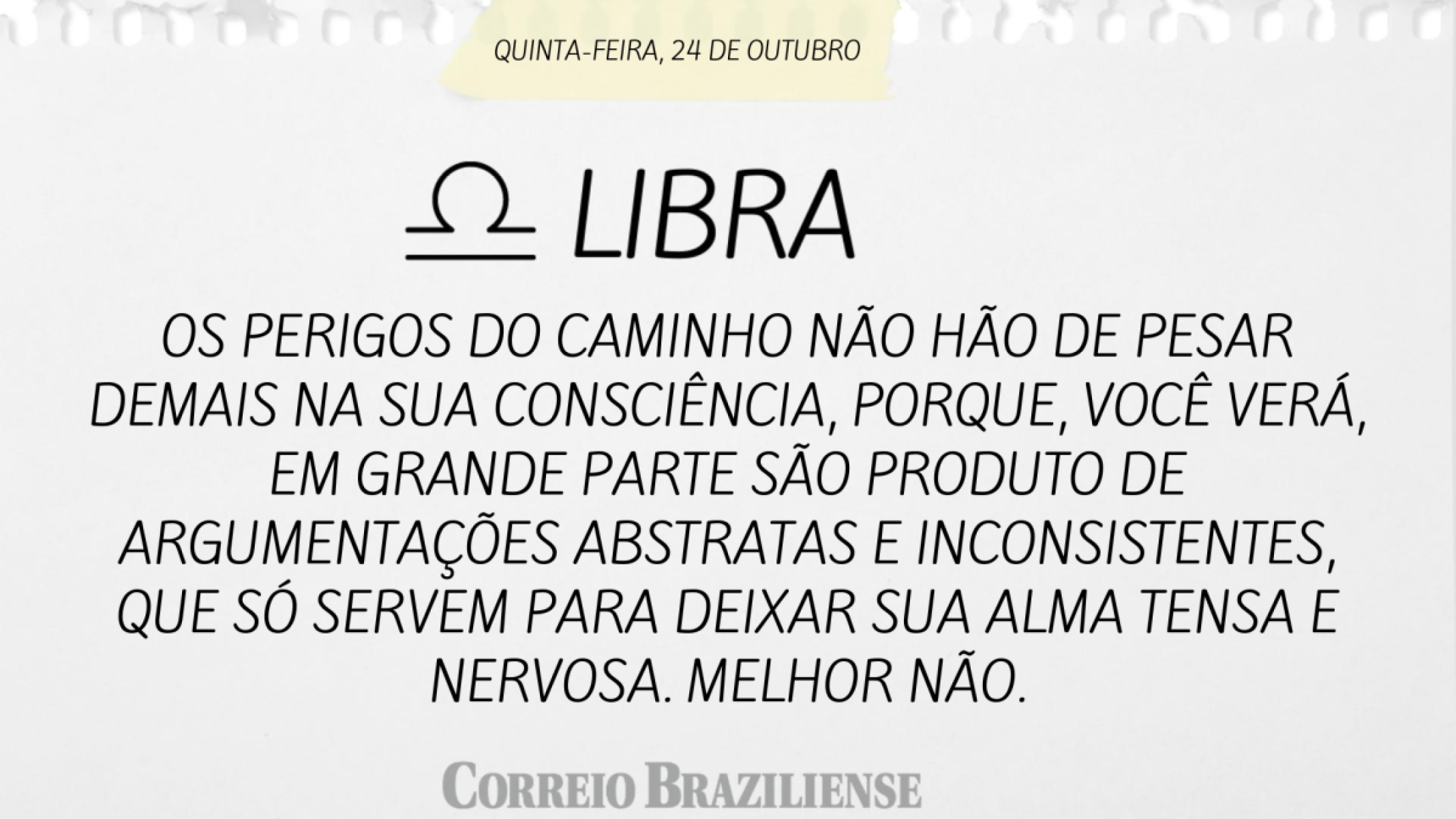 LIBRA  | 24 DE OUTUBRO