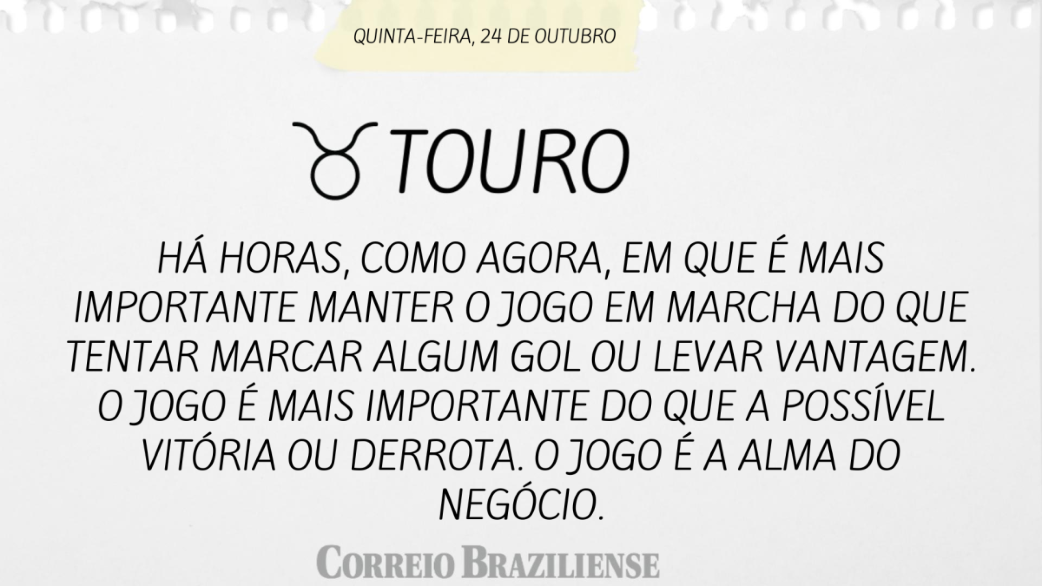 TOURO | 24 DE OUTUBRO