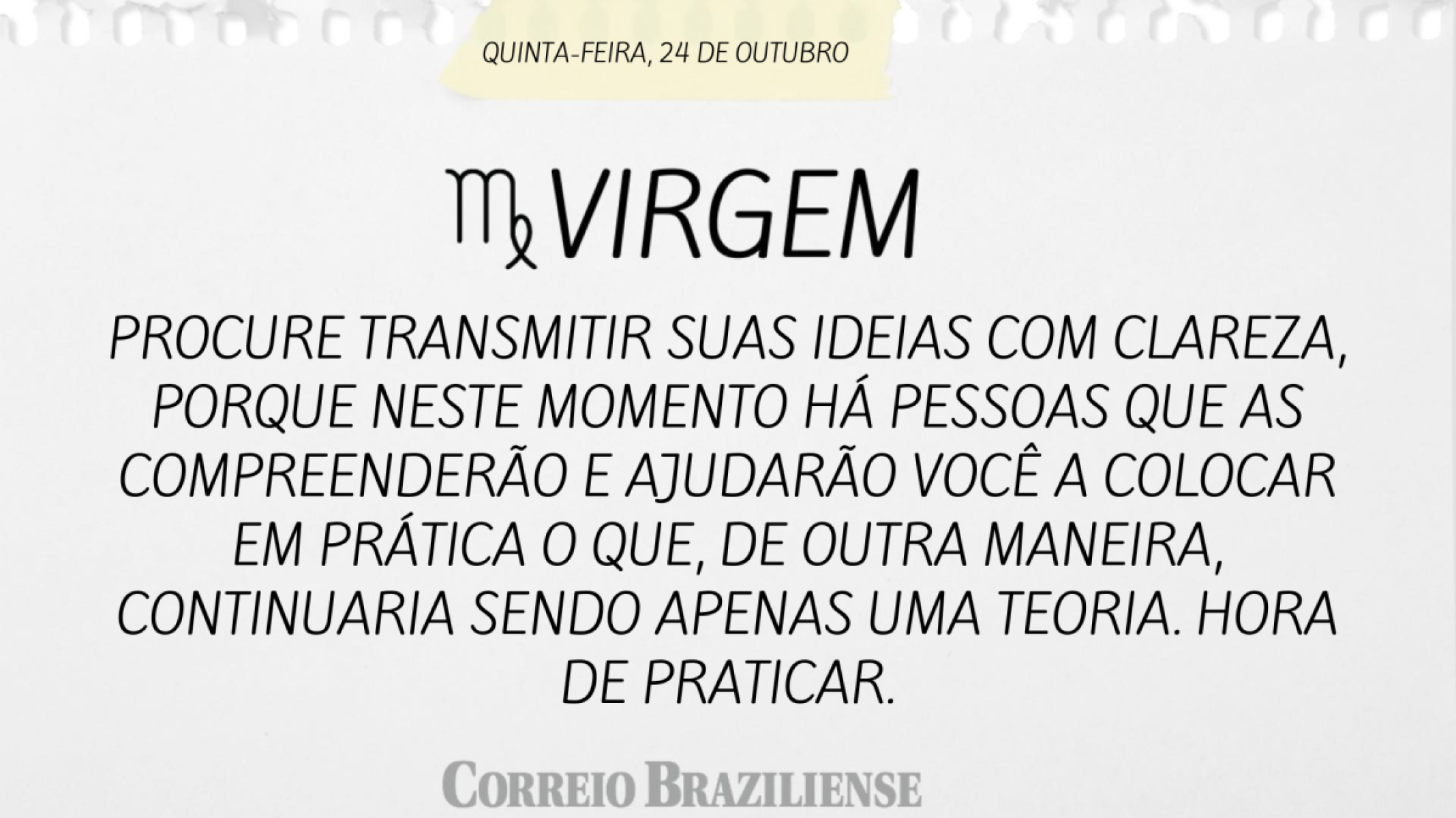 VIRGEM  | 24 DE OUTUBRO