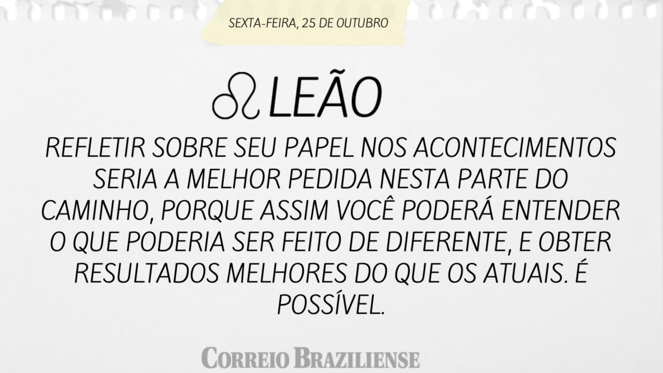 LEÃO | 25 DE OUTUBRO