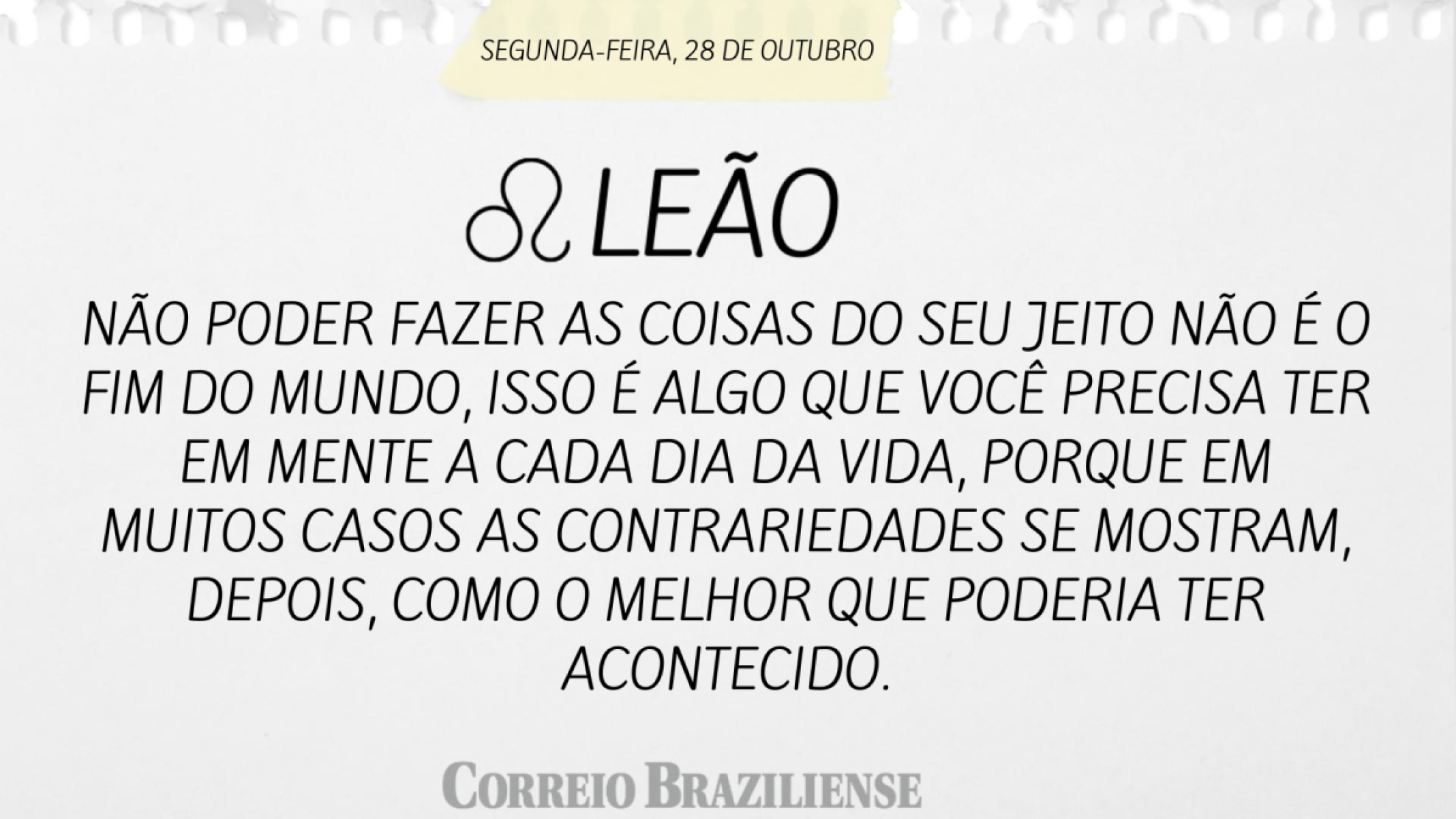 LEÃO | 28 DE OUTUBRO