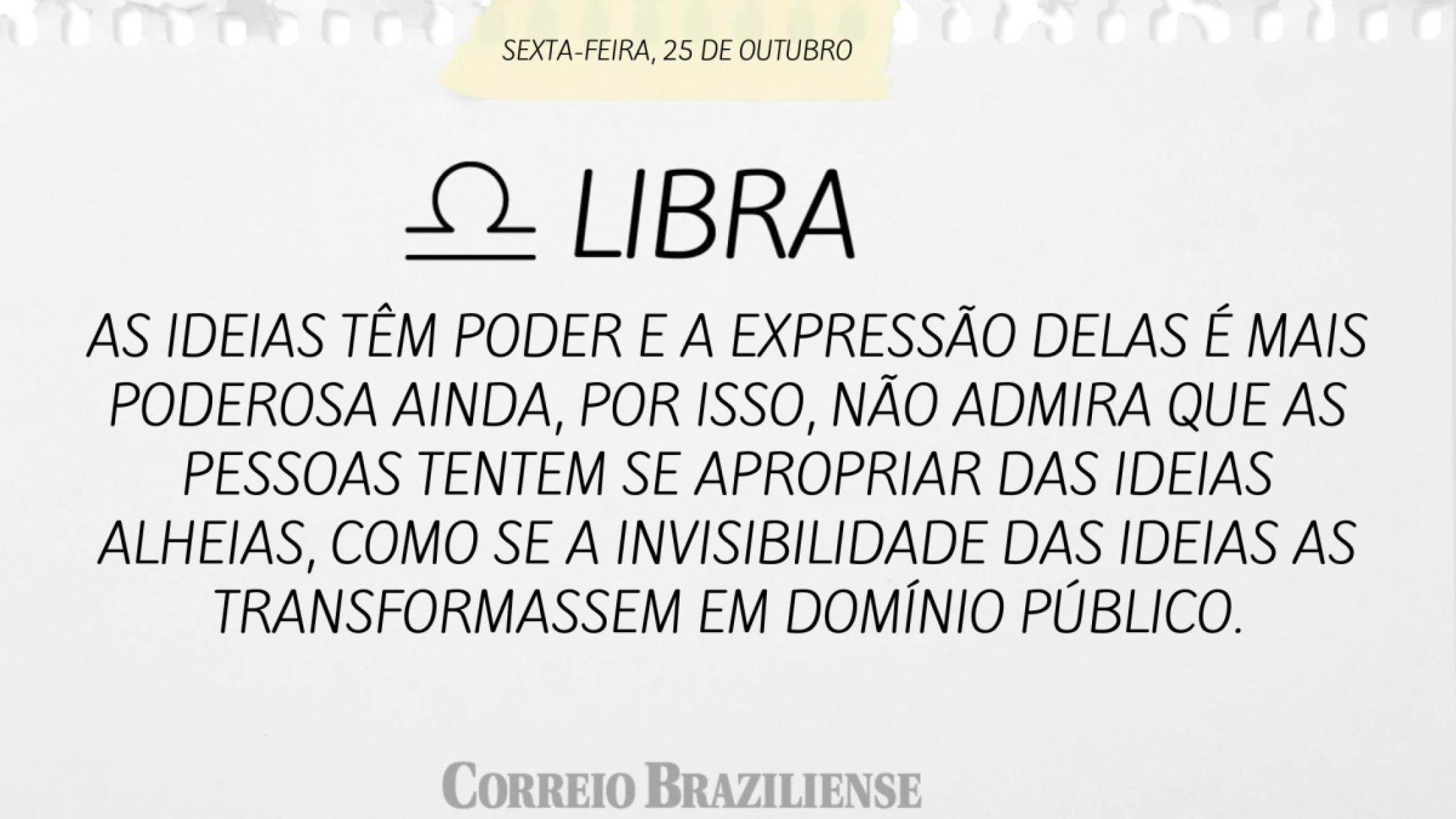 LIBRA | 25 DE OUTUBRO