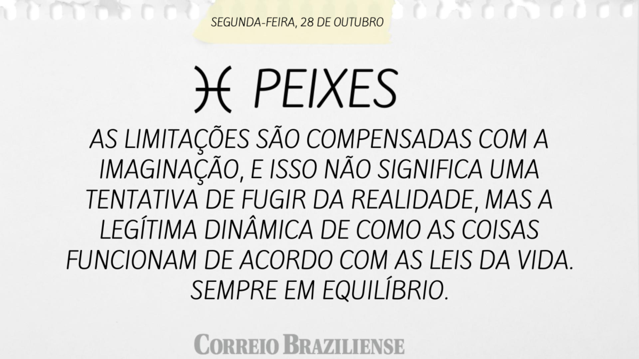 PEIXE | 28 DE OUTUBRO