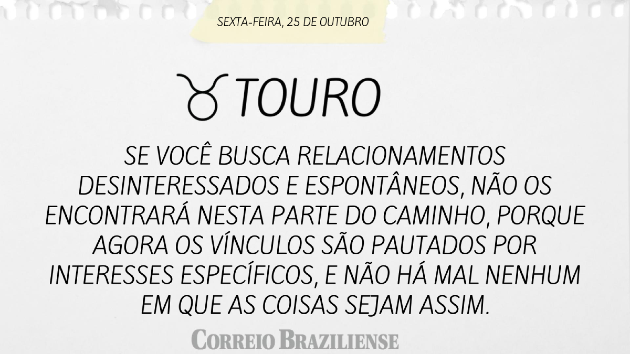 TOURO | 25 DE OUTUBRO