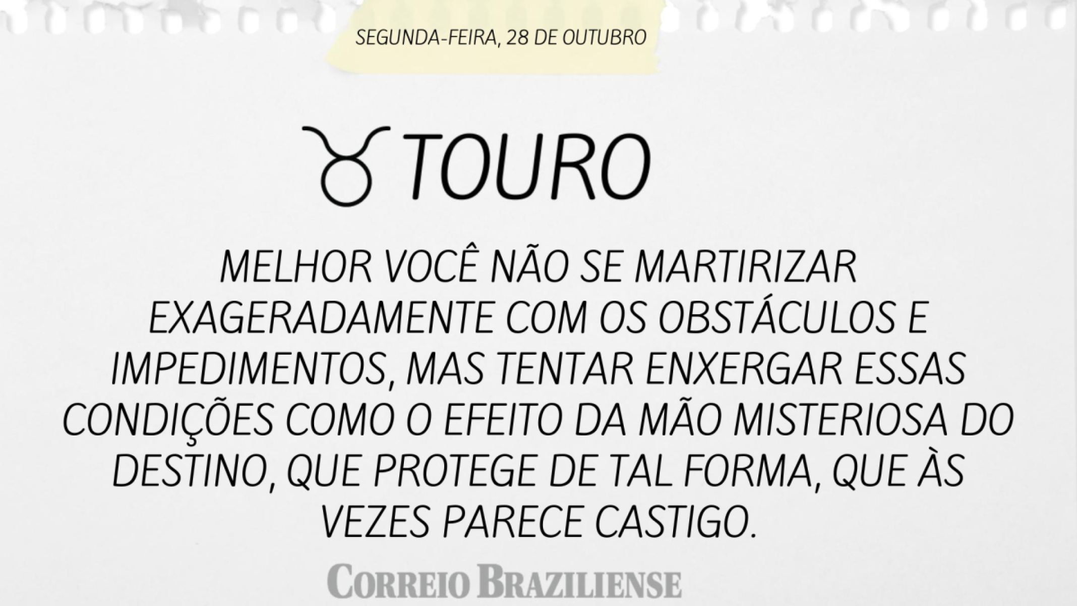 TOURO | 28 DE OUTUBRO