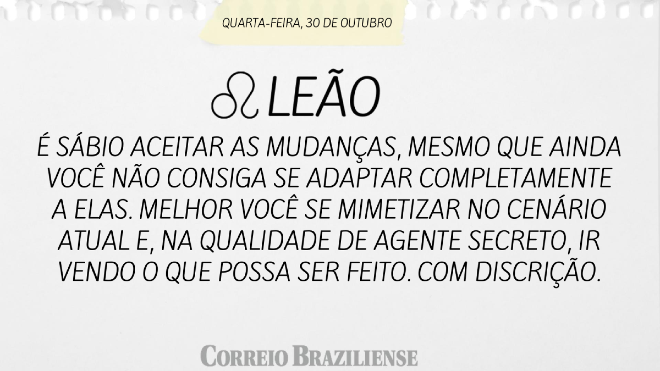 LEÃO | 30 DE OUTUBRO