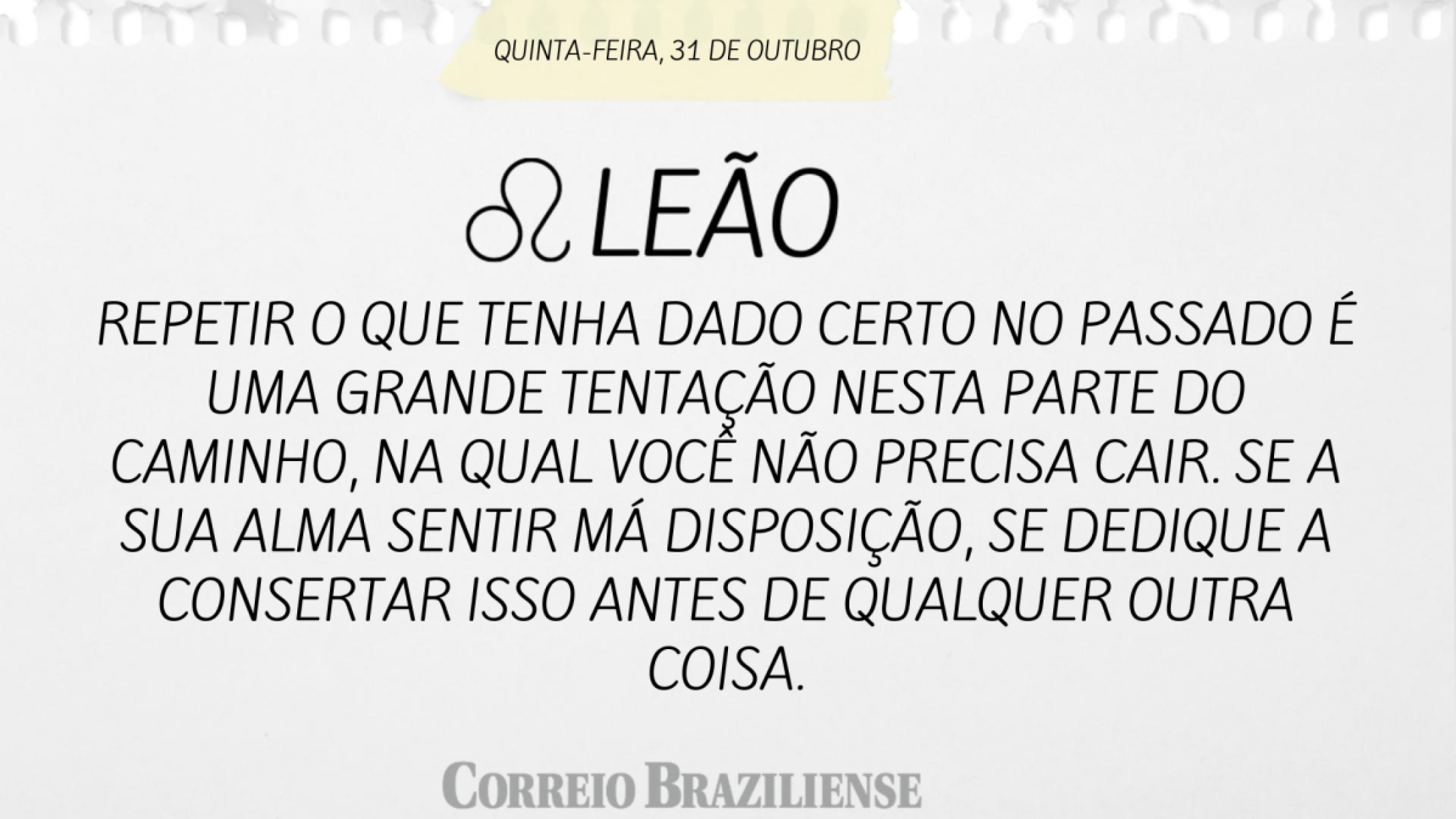 LEÃO | 31 DE OUTUBRO