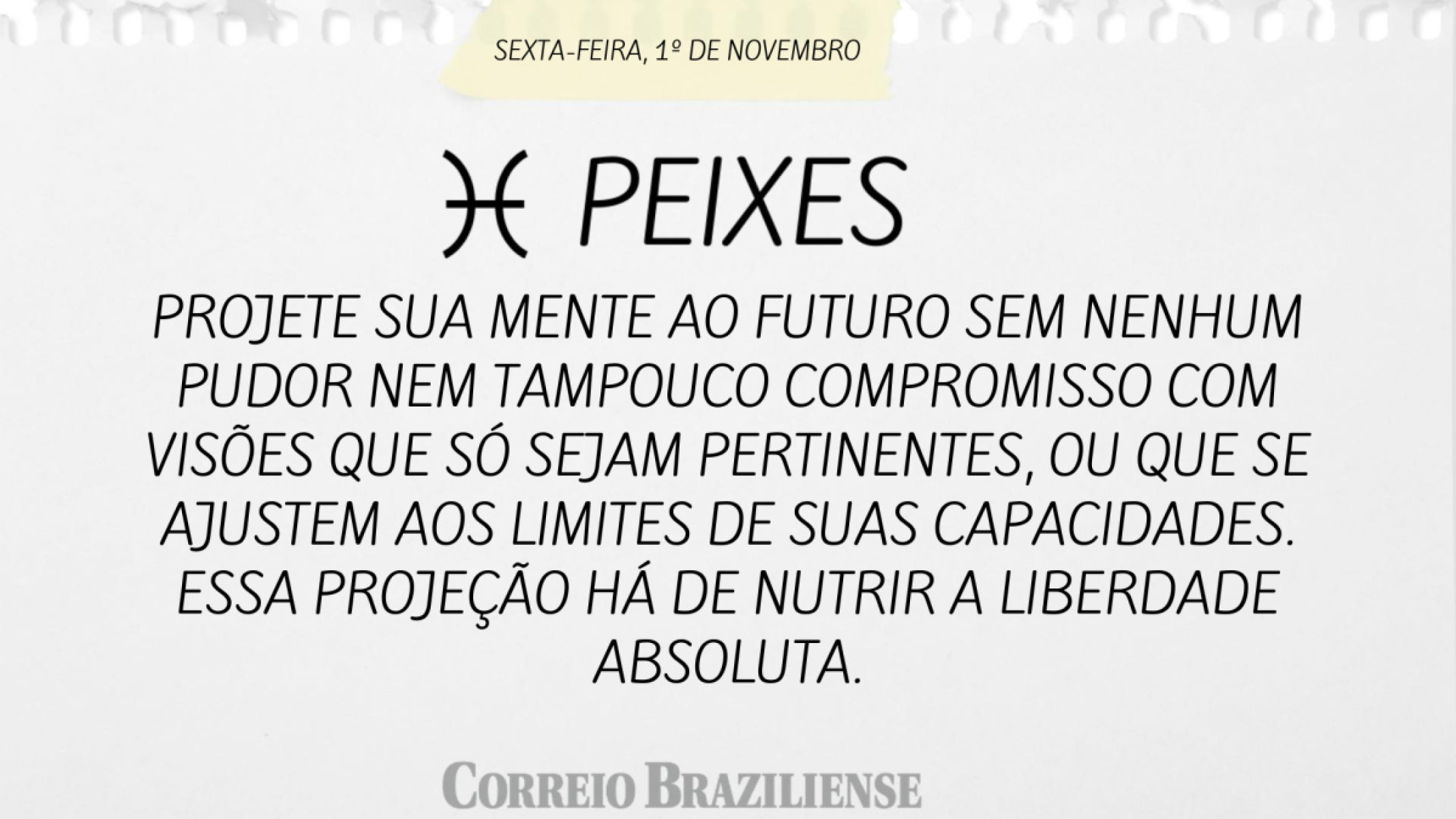 PEIXE | 1º DE NOVEMBRO