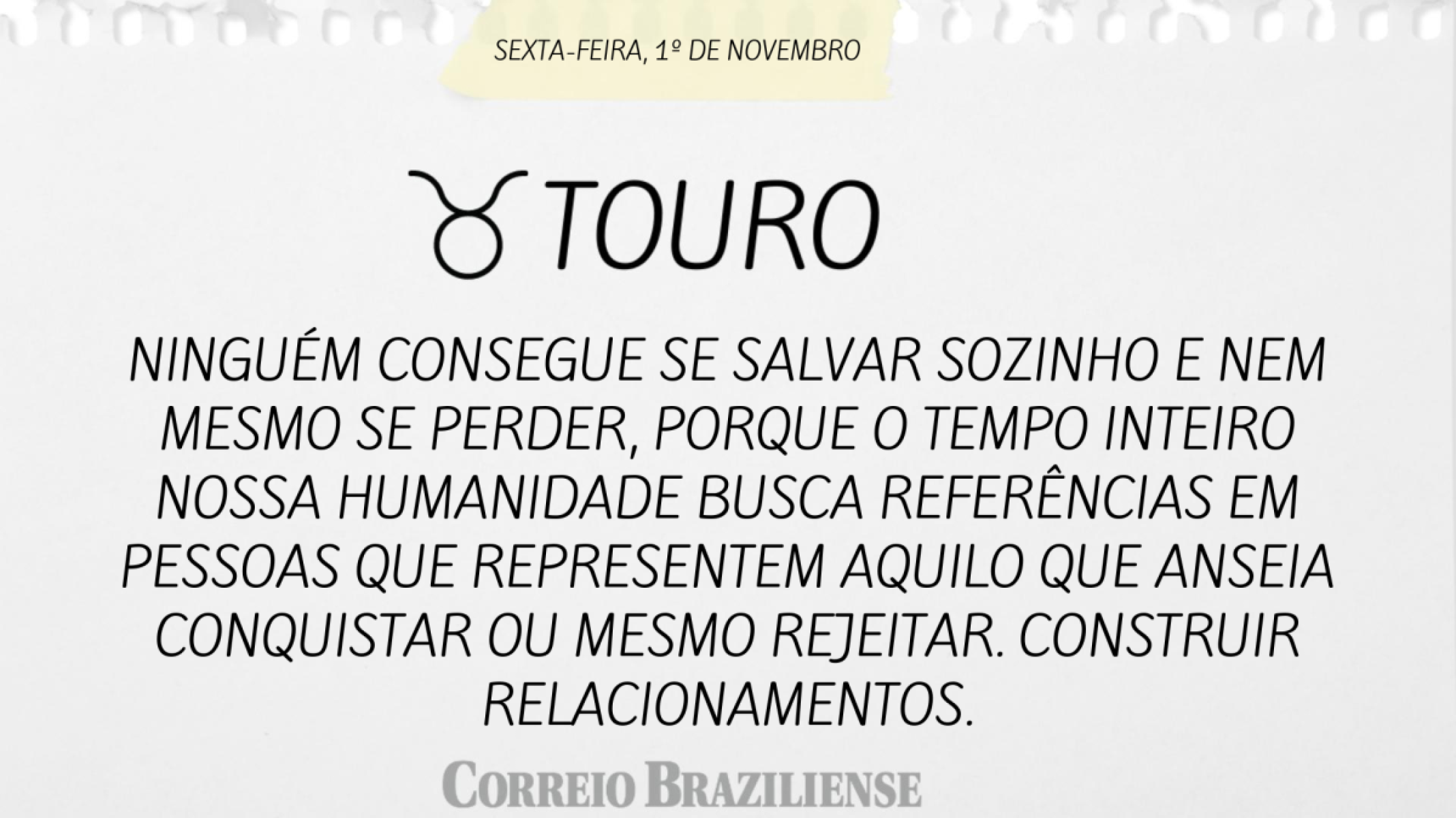 TOURO | 1º DE NOVEMBRO