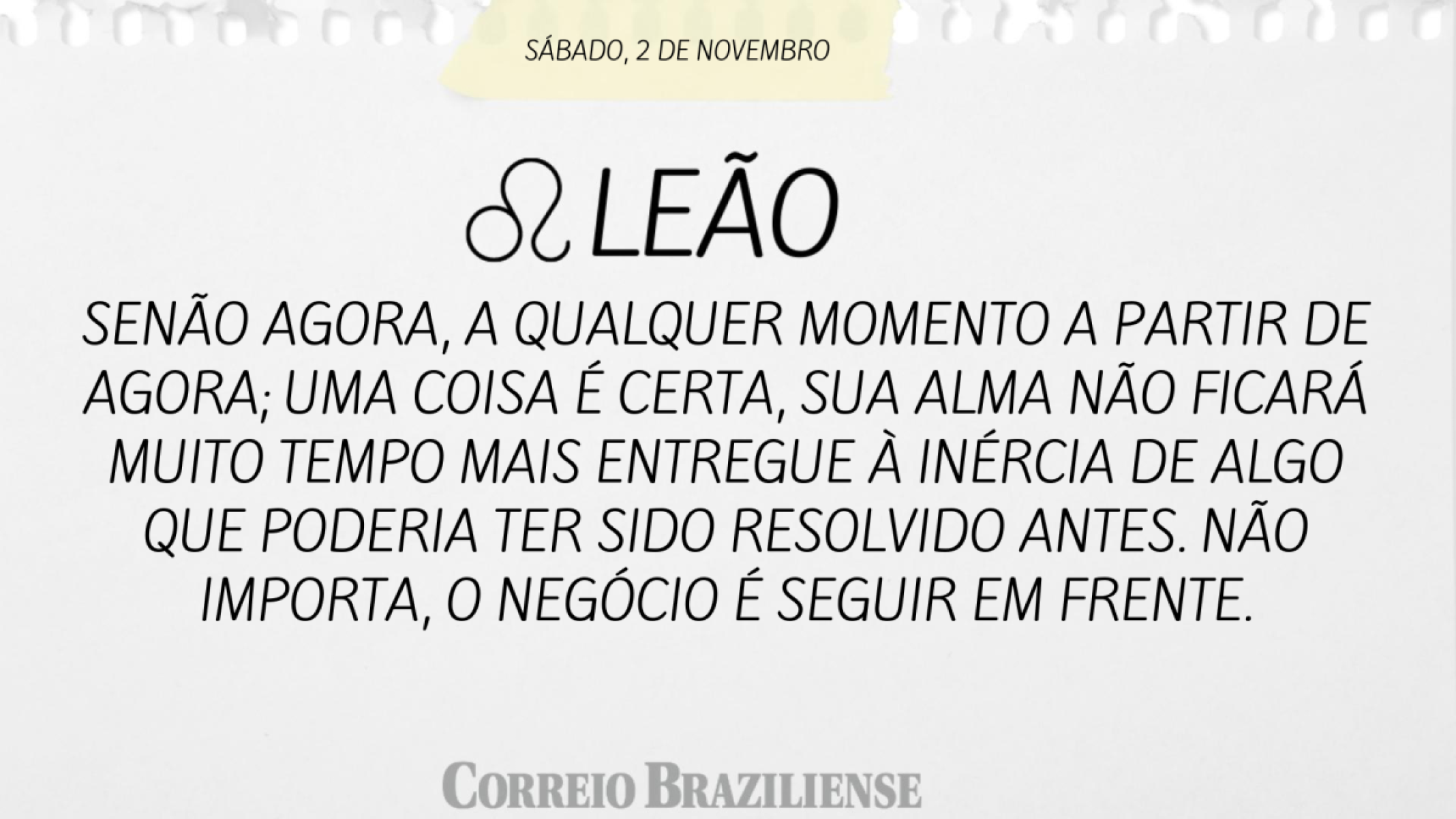 LEÃO | 2 DE NOVEMBRO