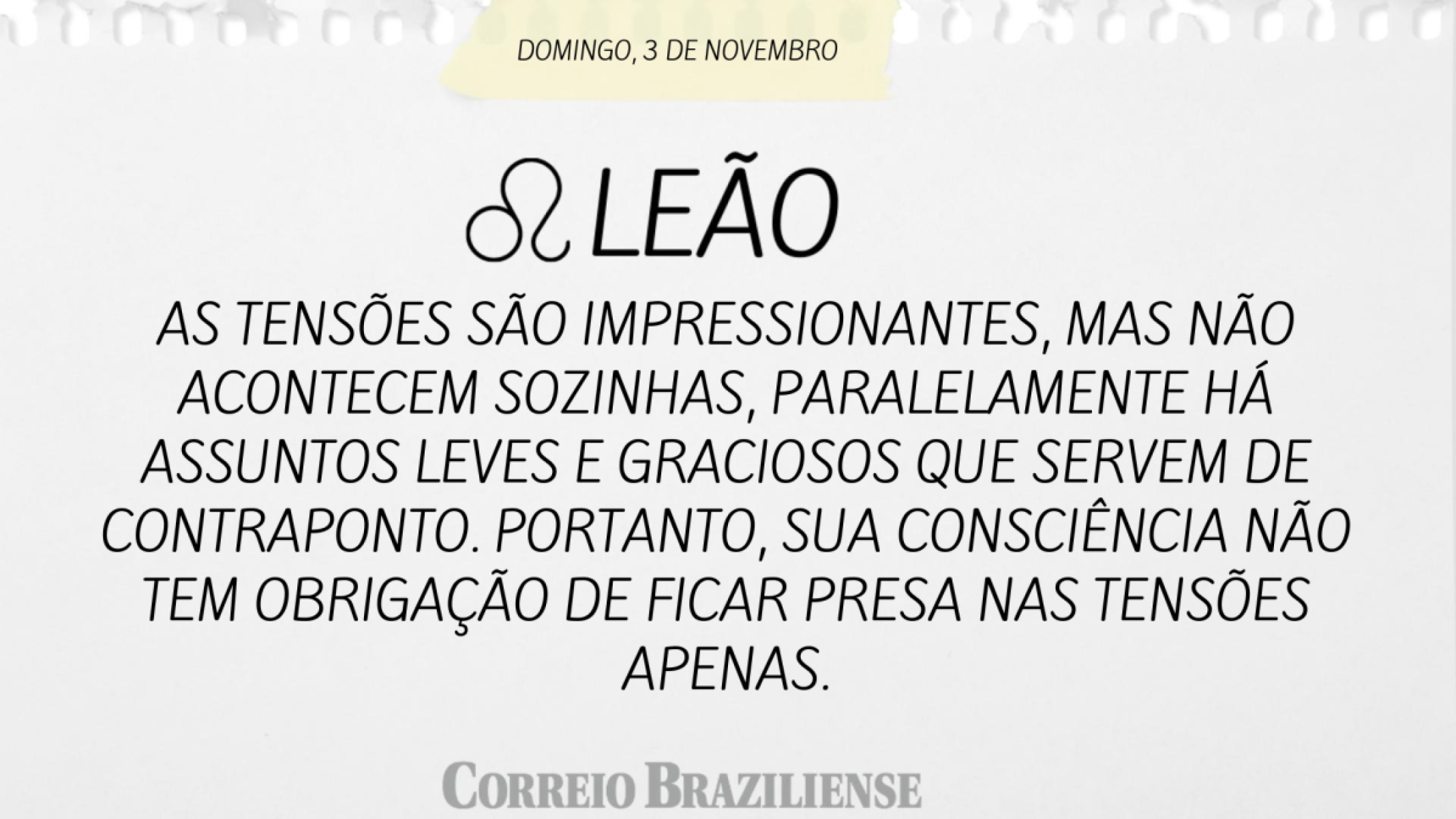 LEÃO | 3 DE NOVEMBRO