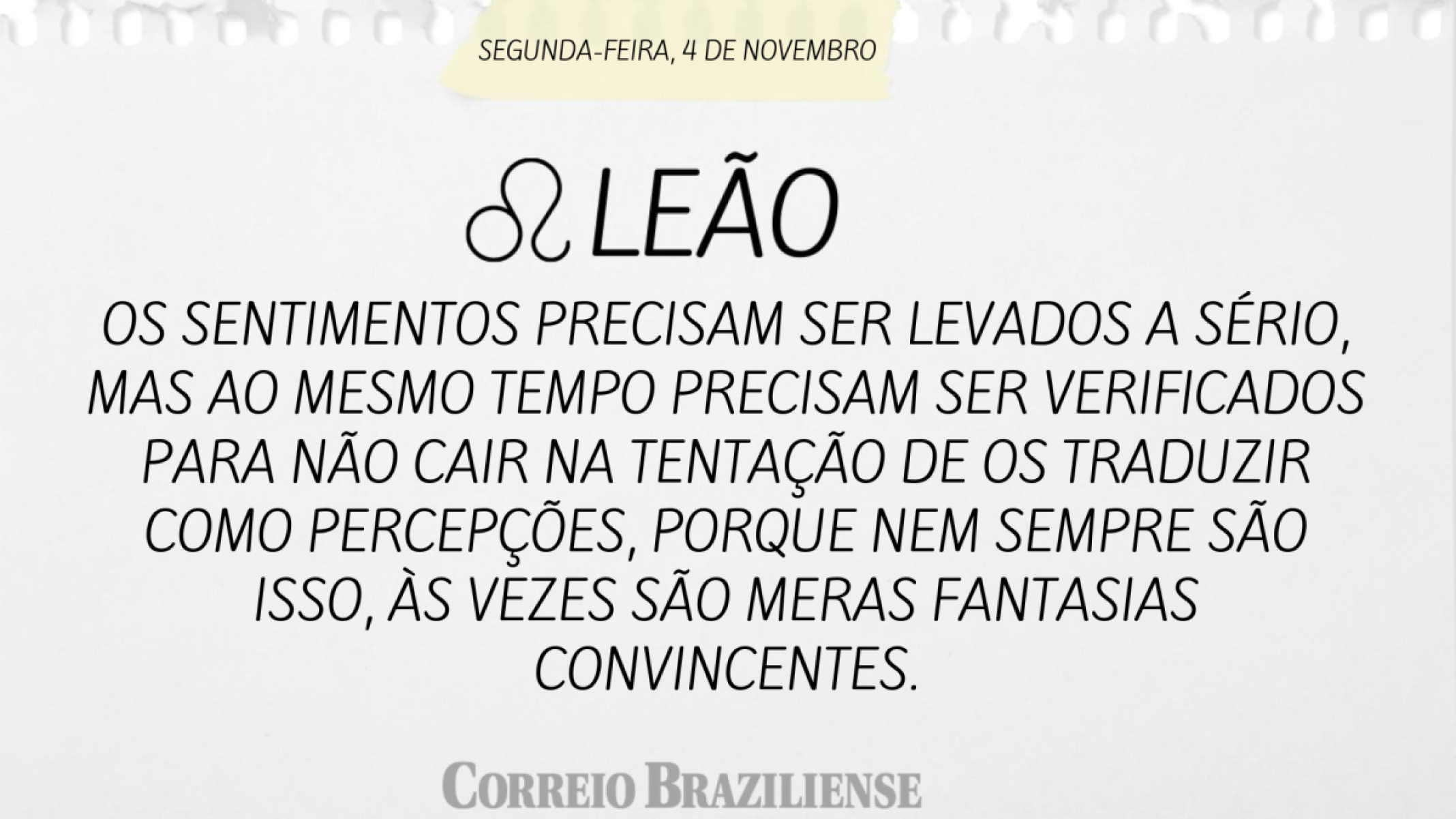 LEÃO | 4 DE NOVEMBRO