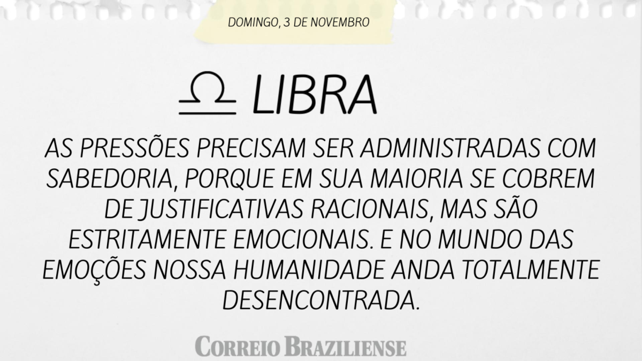 LIBRA | 3 DE NOVEMBRO