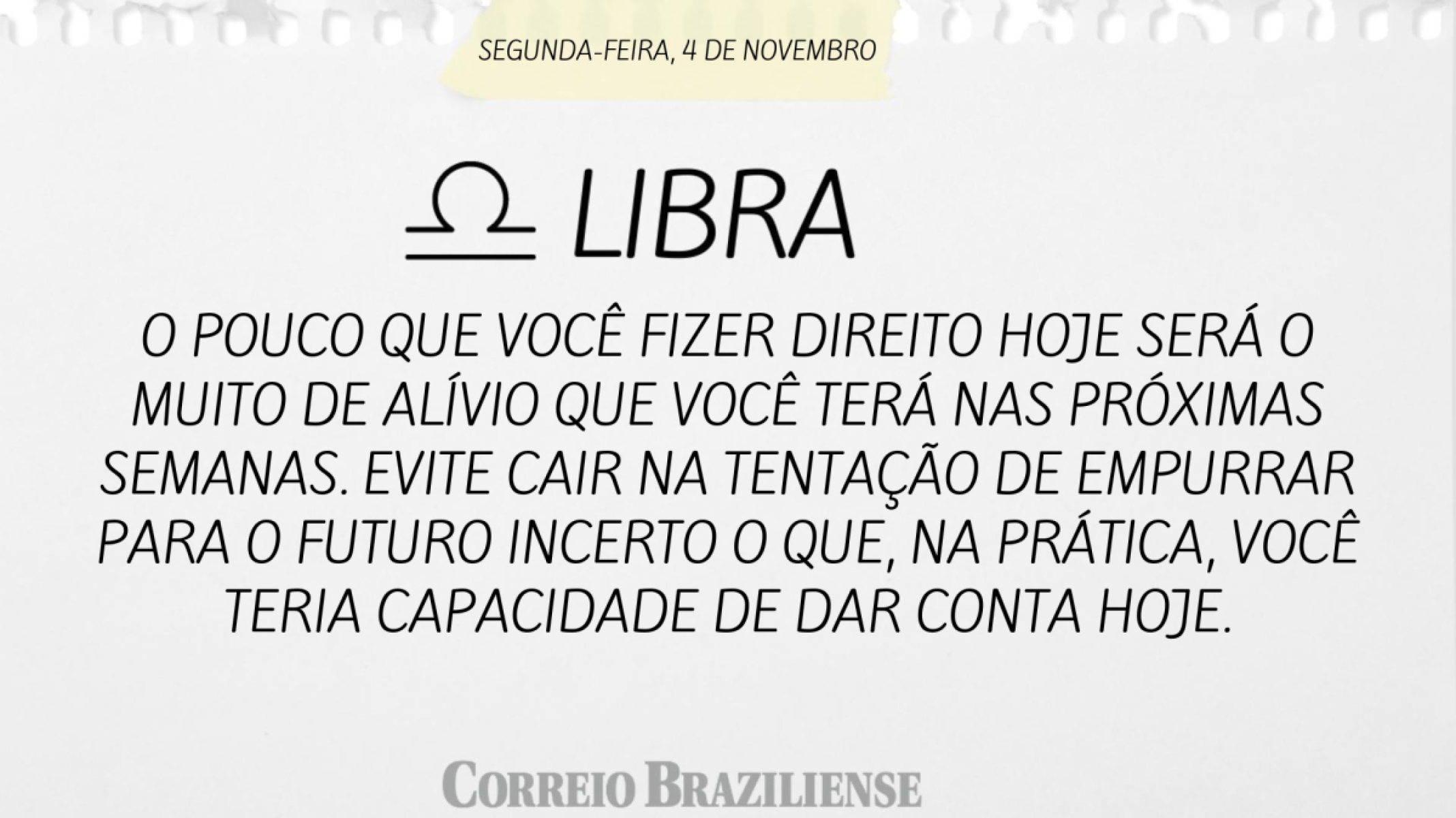 LIBRA | 4 DE NOVEMBRO