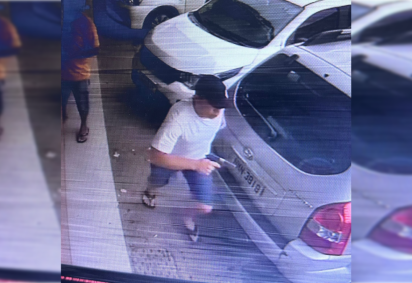 Câmeras flagram um dos autores fugindo após os disparos -  (crédito: Material cedido ao Correio) -Câmeras flagram um dos autores fugindo após os disparos -  (crédito: Material cedido ao Correio)