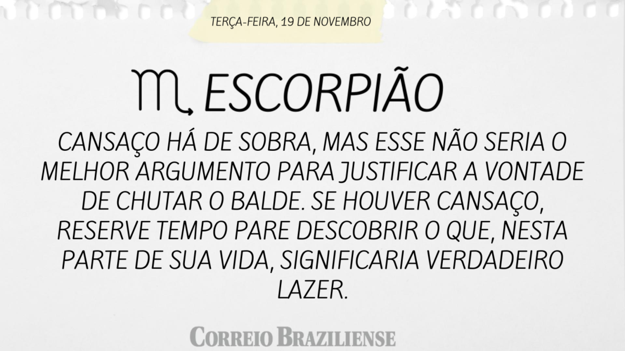 ESCORPIÃO (nascimento entre 23/10 a 22/11) 