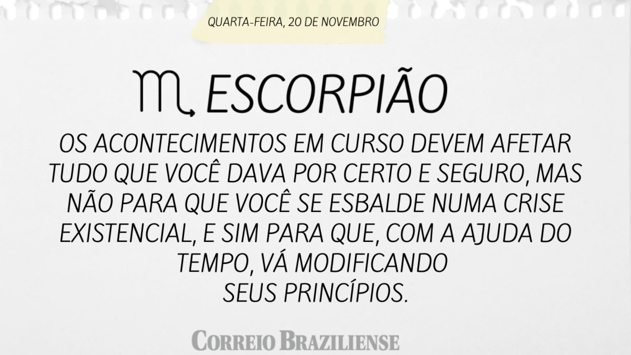 ESCORPIÃO (nascimento entre 23/10 a 21/11) 