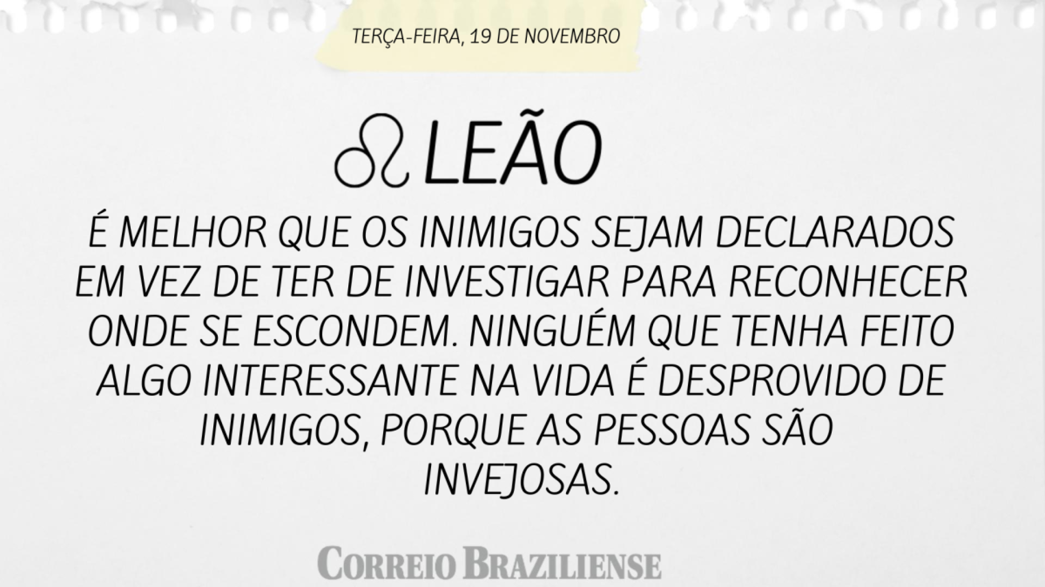 LEÃO (nascimento entre 22/7 a 22/8) 