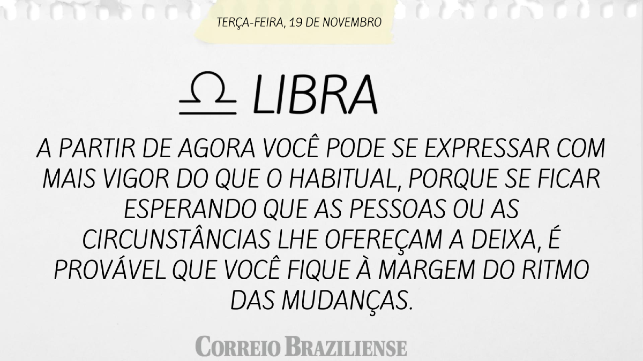 LIBRA (nascimento entre 23/9 a 22/10) 