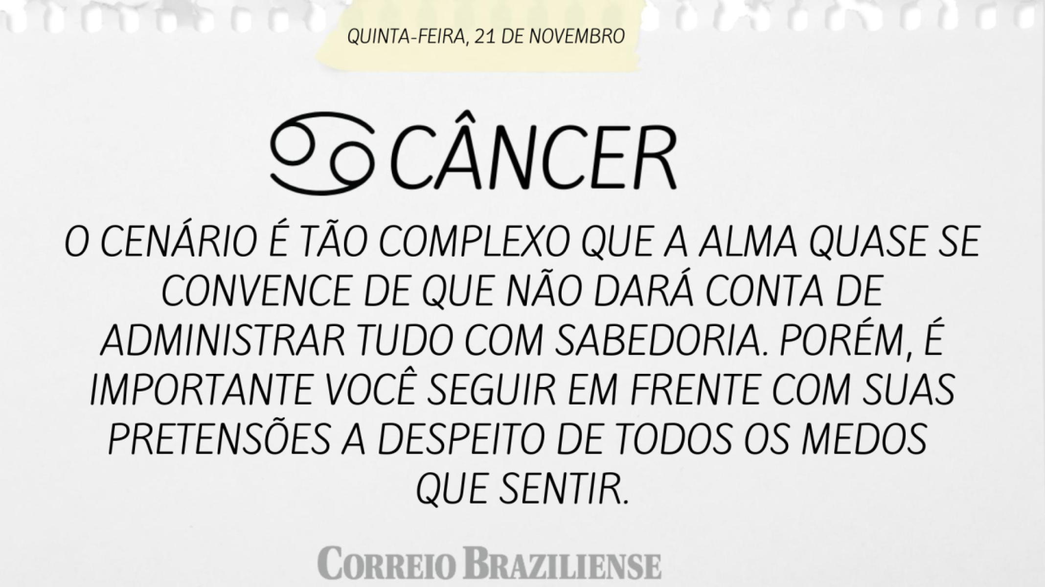 CÂNCER (nascimento entre 21/6 a 21/7) 