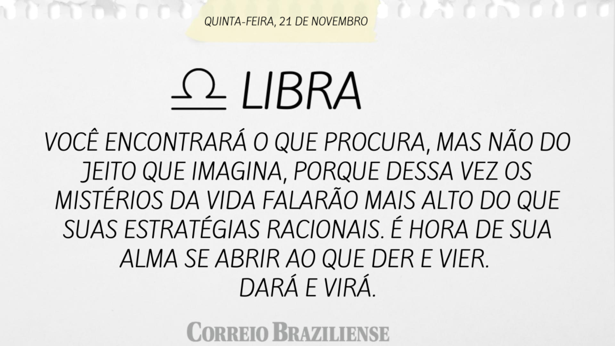 LIBRA (nascimento entre 23/9 a 22/10) 