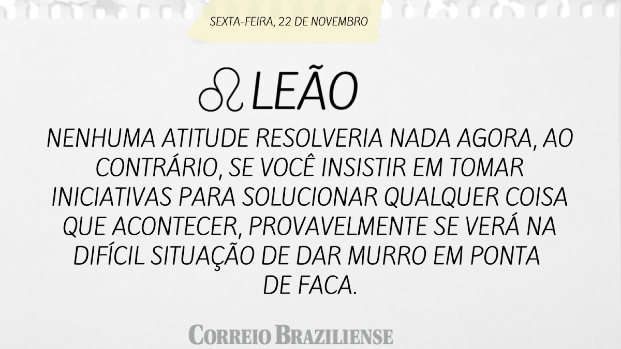 LEÃO (nascimento entre 22/7 a 22/8) 