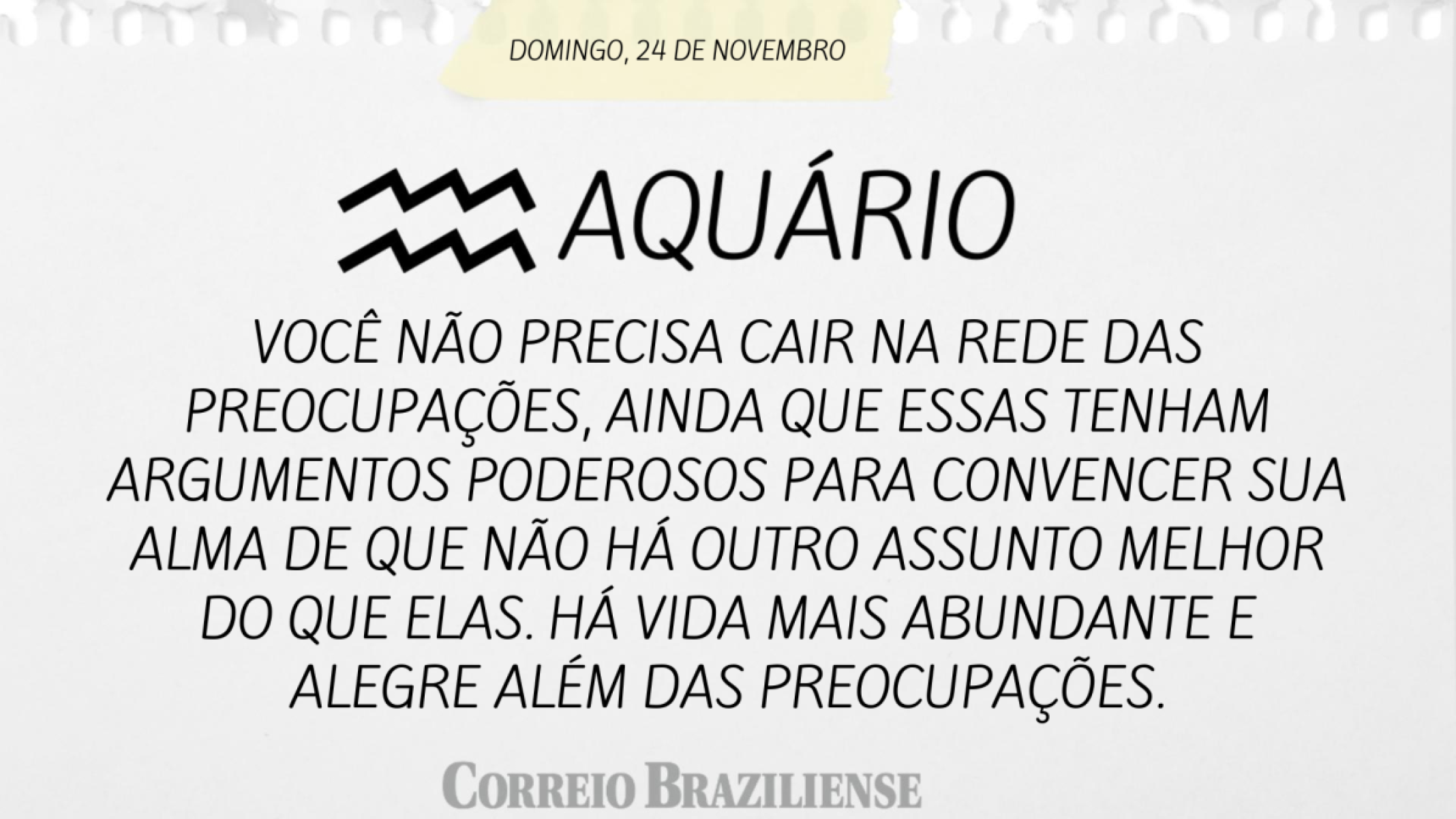 AQUÁRIO (nascido entre 21/01 e 19/02) 