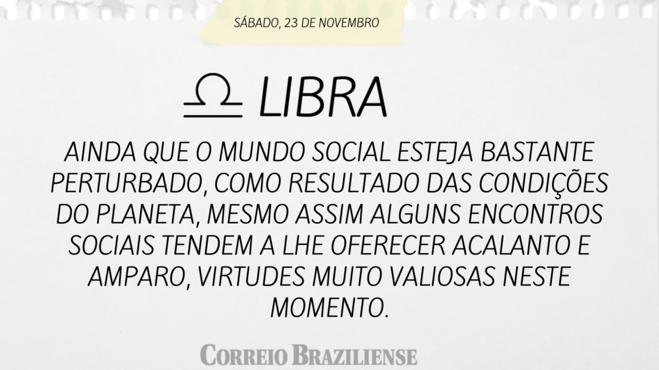 LIBRA (nascidos entre 23/09 e 22/10) 