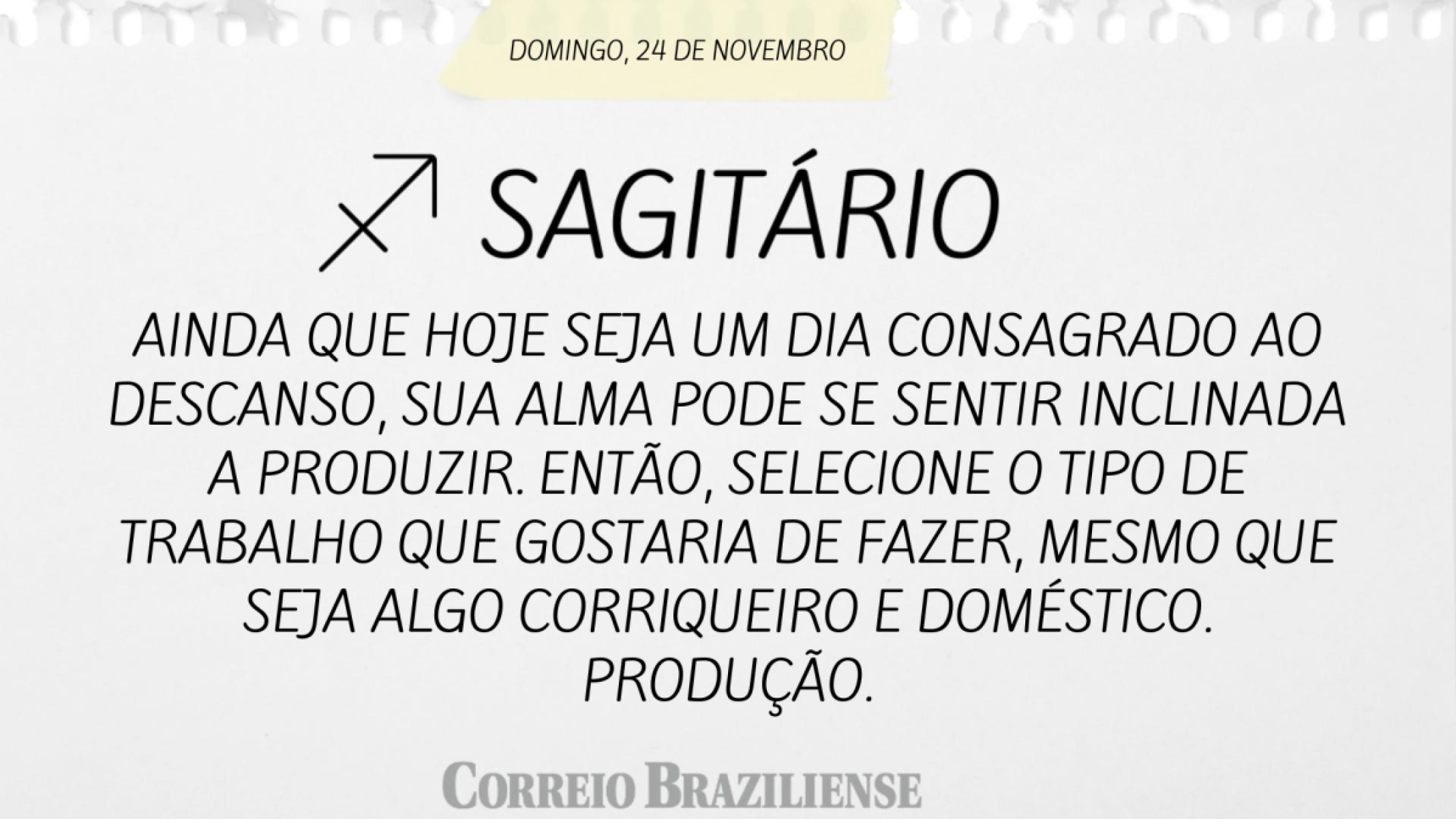 SAGITÁRIO (nascidos entre 22/11 e 21/12) 