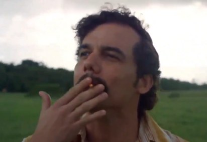 Wagner Moura interpreta Pablo Escobar, em Narcos -  (crédito: Reprodução/X @ElonMusk)