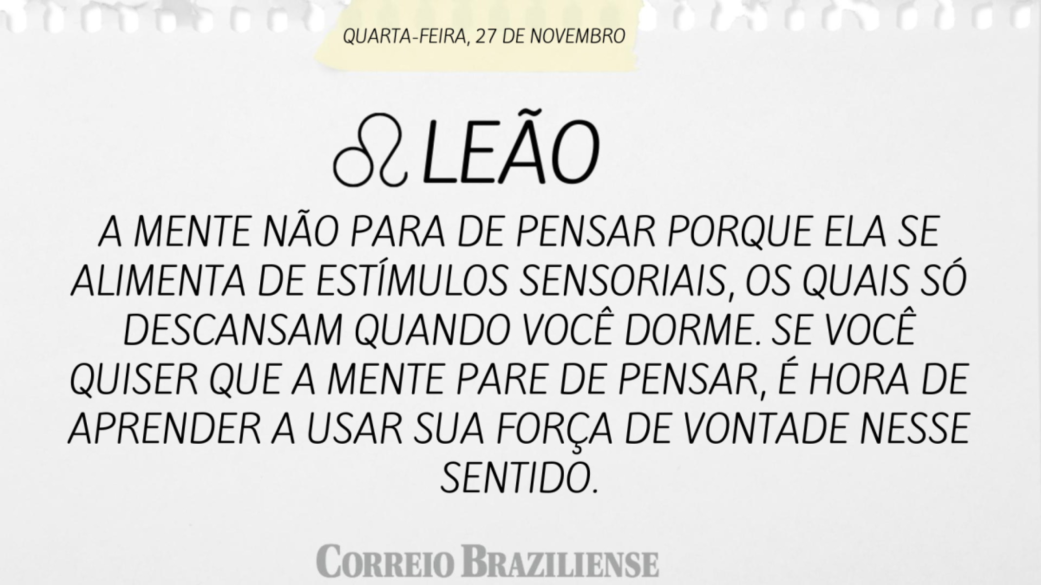 LEÃO  | 27 DE NOVEMBRO