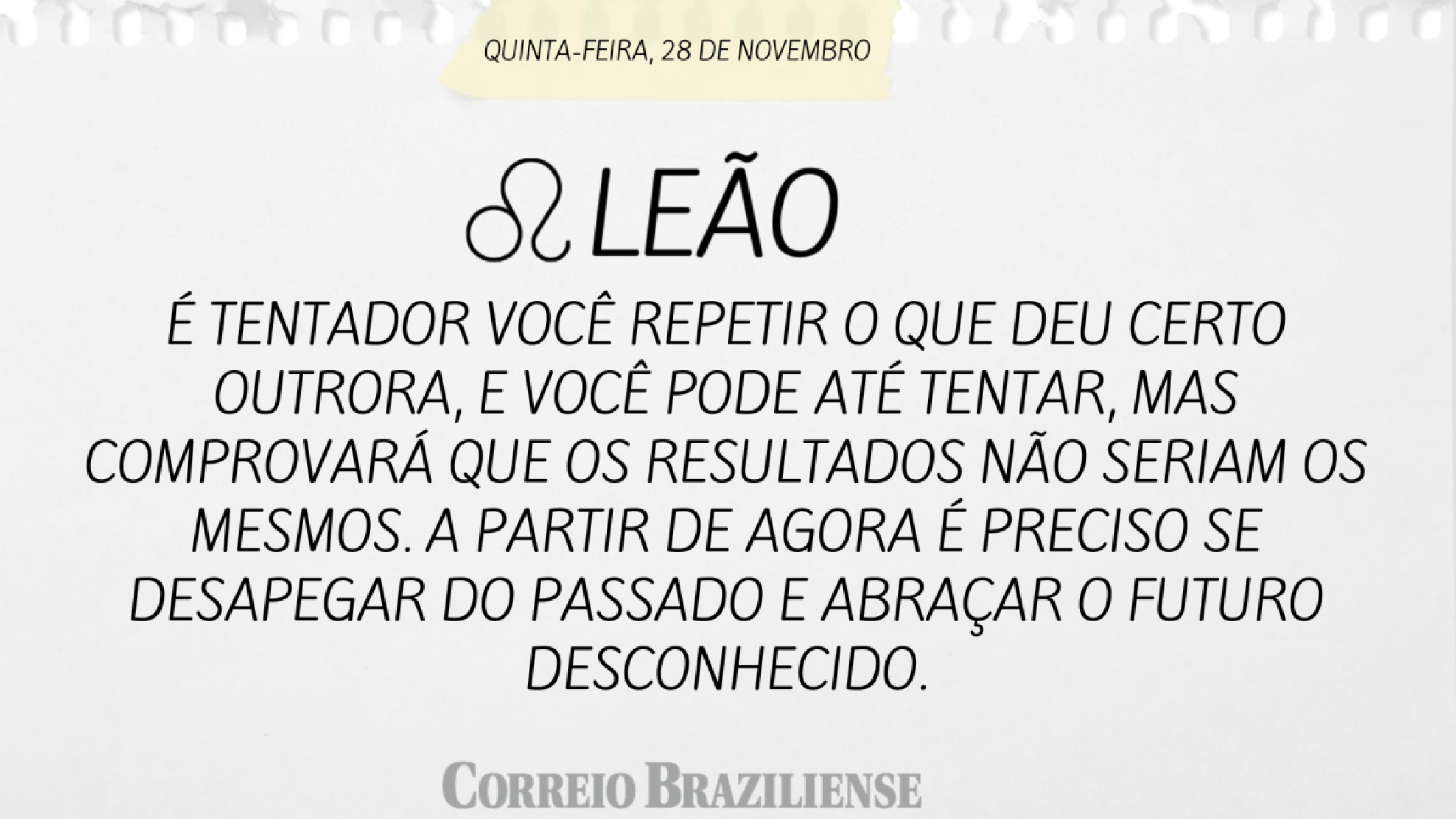 LEÃO | 28 DE NOVEMBRO