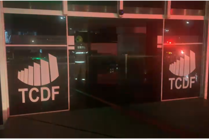 Princípio de incêndio no TCDF -  (crédito: Manchete Brasil/Reprodução)