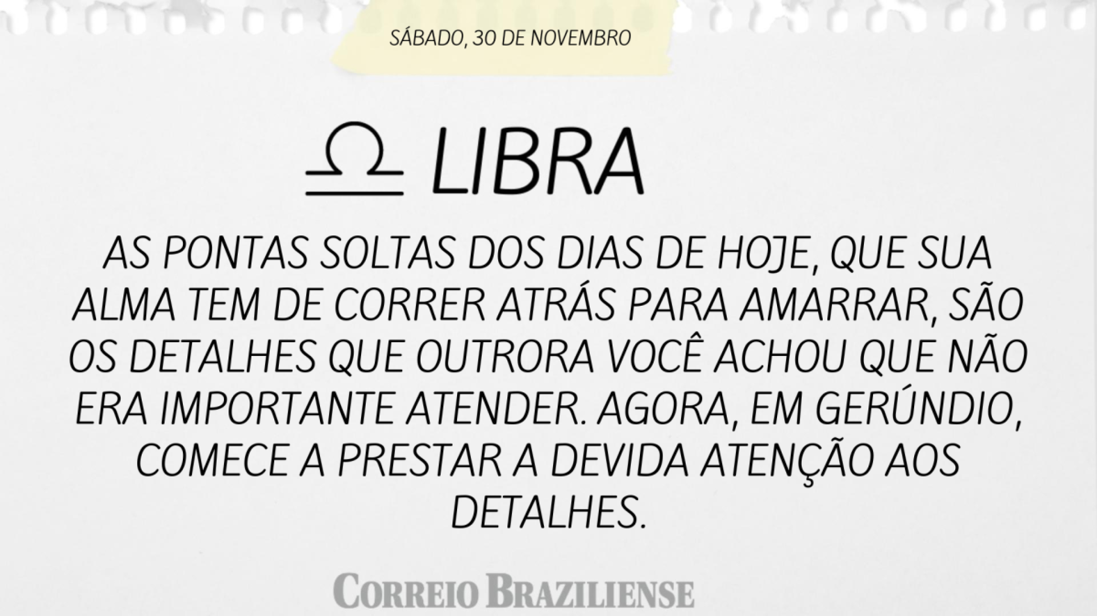 LIBRA  | 30 DE NOVEMBRO