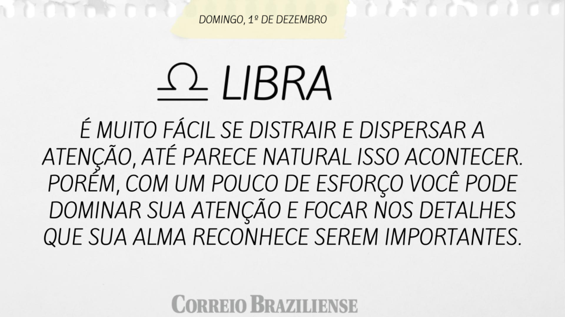 LIBRA  | 1º DE DEZEMBRO