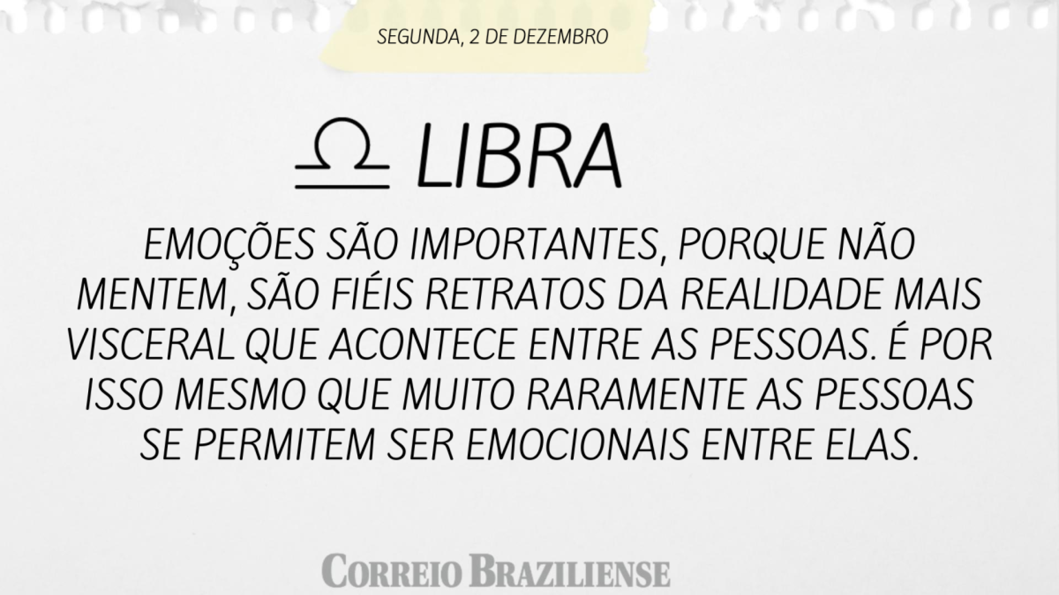 LIBRA | 2 DE DEZEMBRO