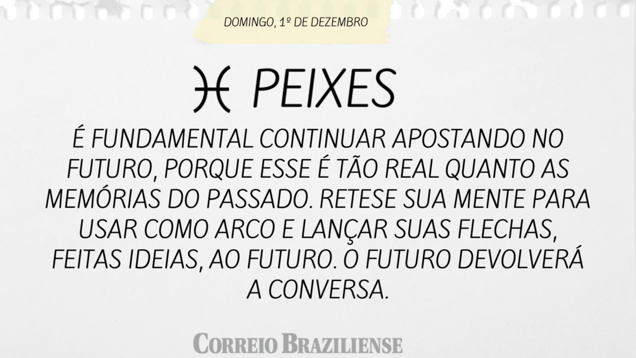 PEIXES  | 1º DE DEZEMBRO