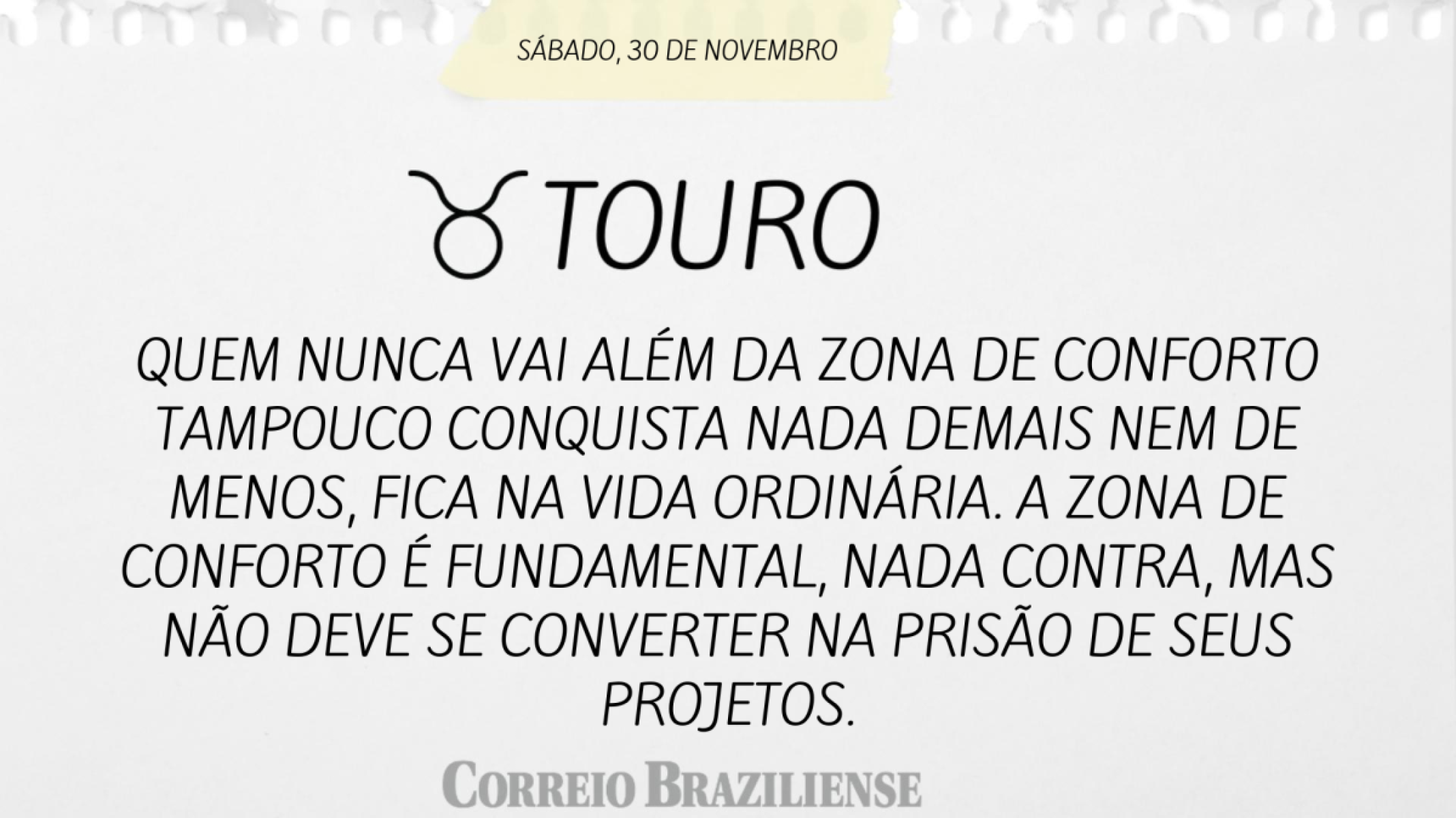 TOURO  | 30 DE NOVEMBRO