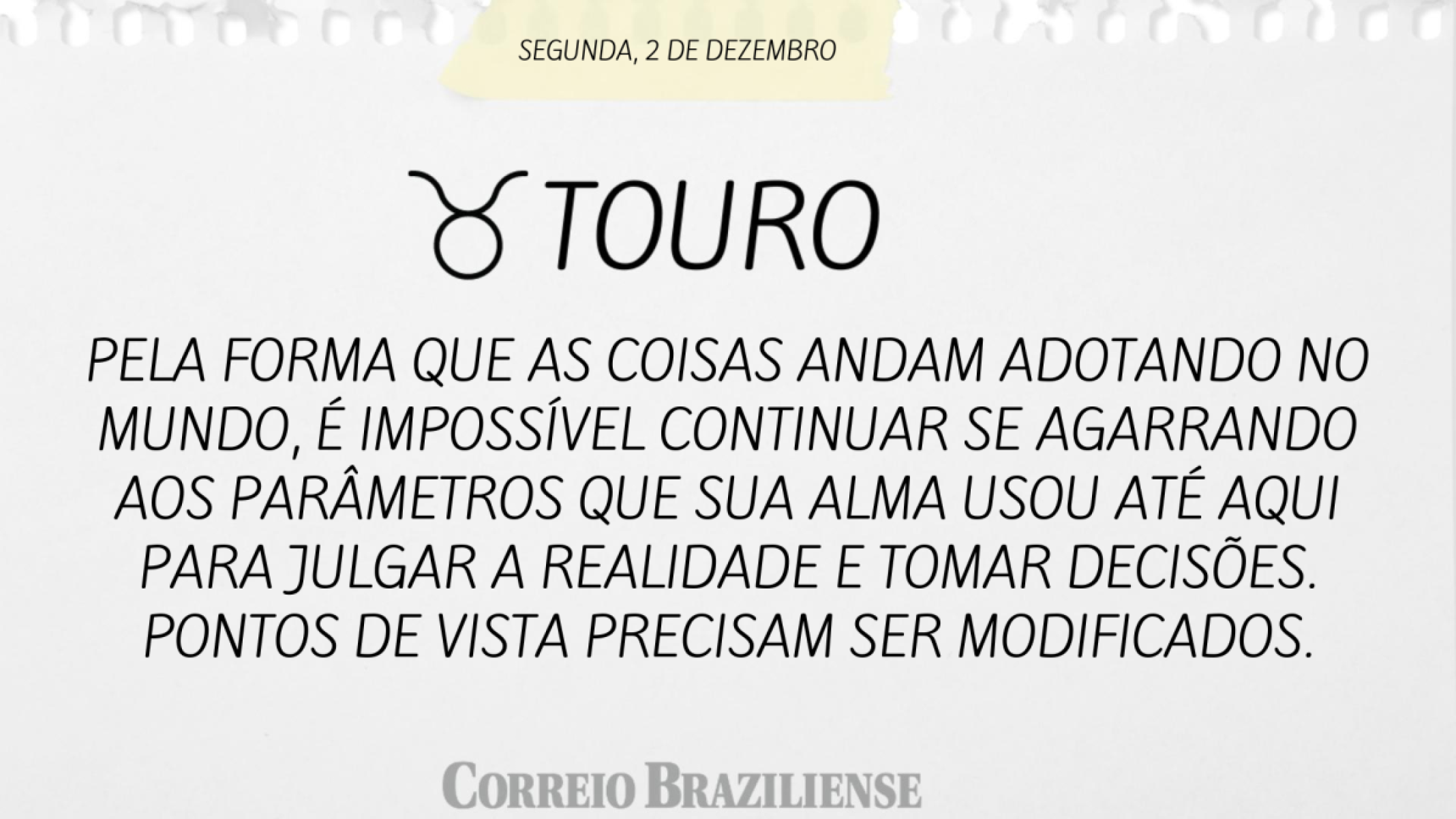 TOURO | 2 DE DEZEMBRO