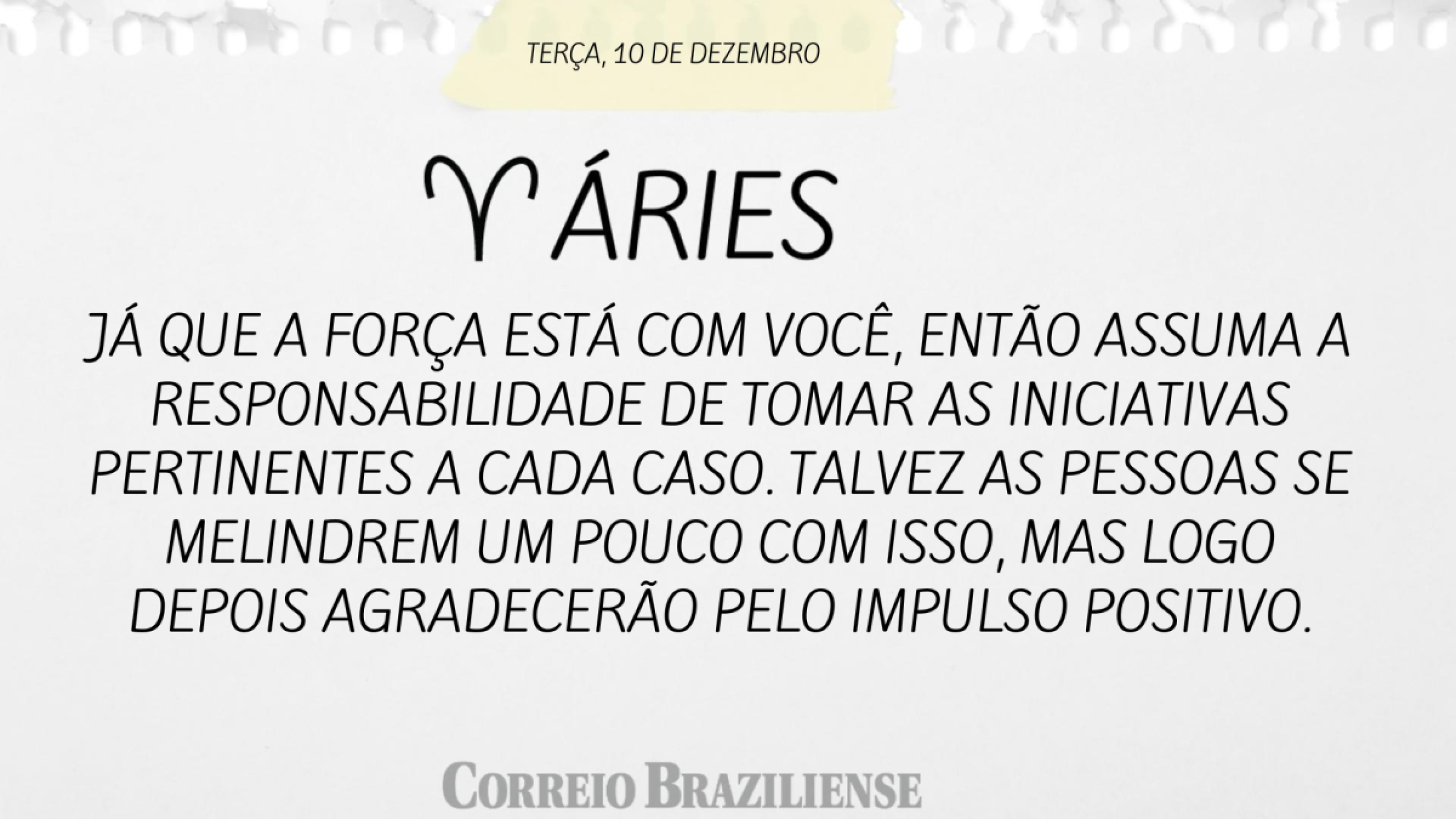 ÁRIES | 10 DE DEZEMBRO