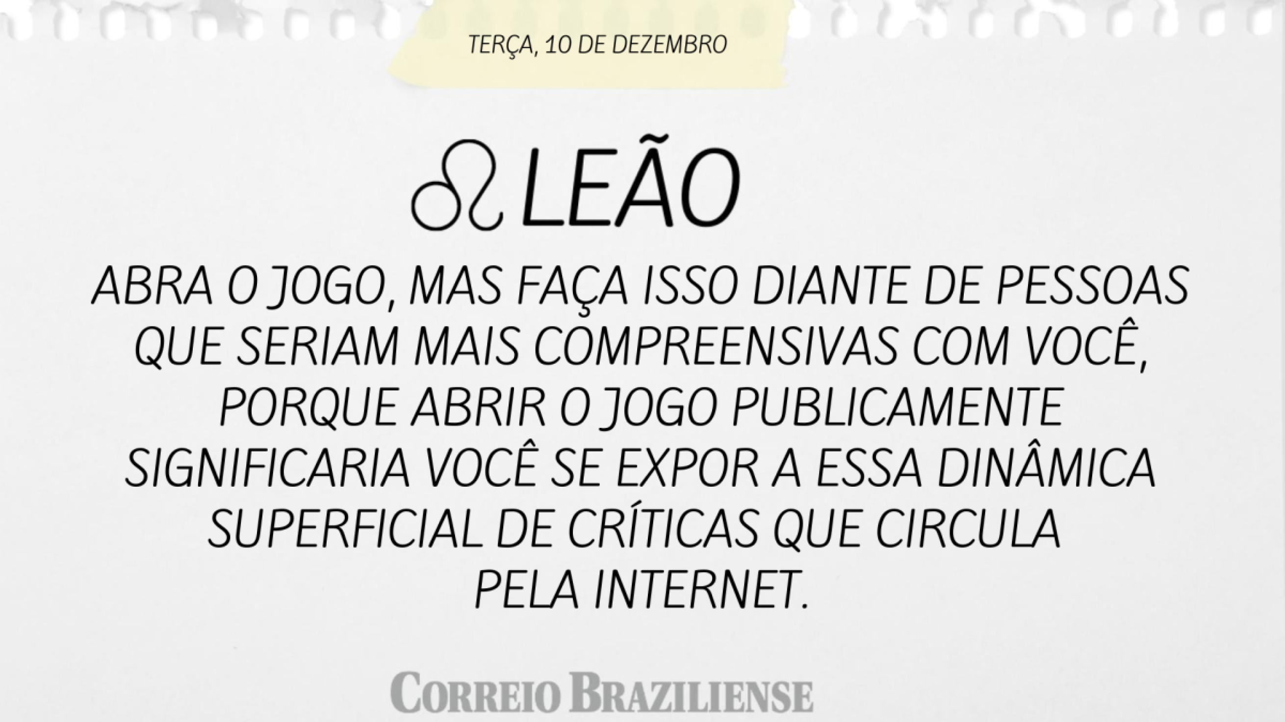 LEÃO | 10 DE DEZEMBRO