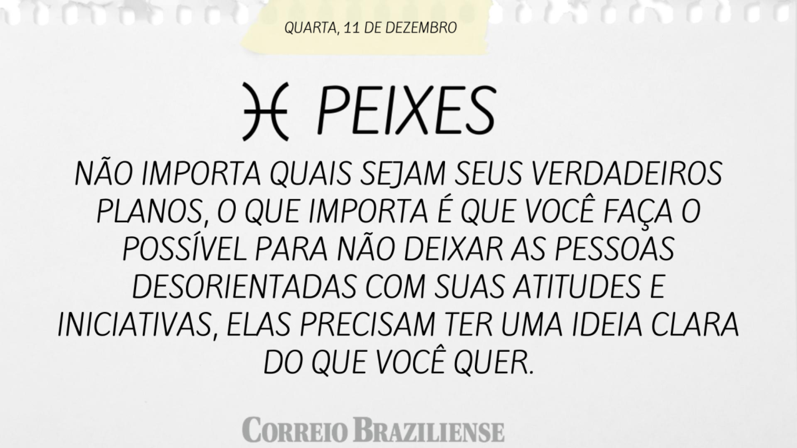 PEIXES | 11 DE DEZEMBRO