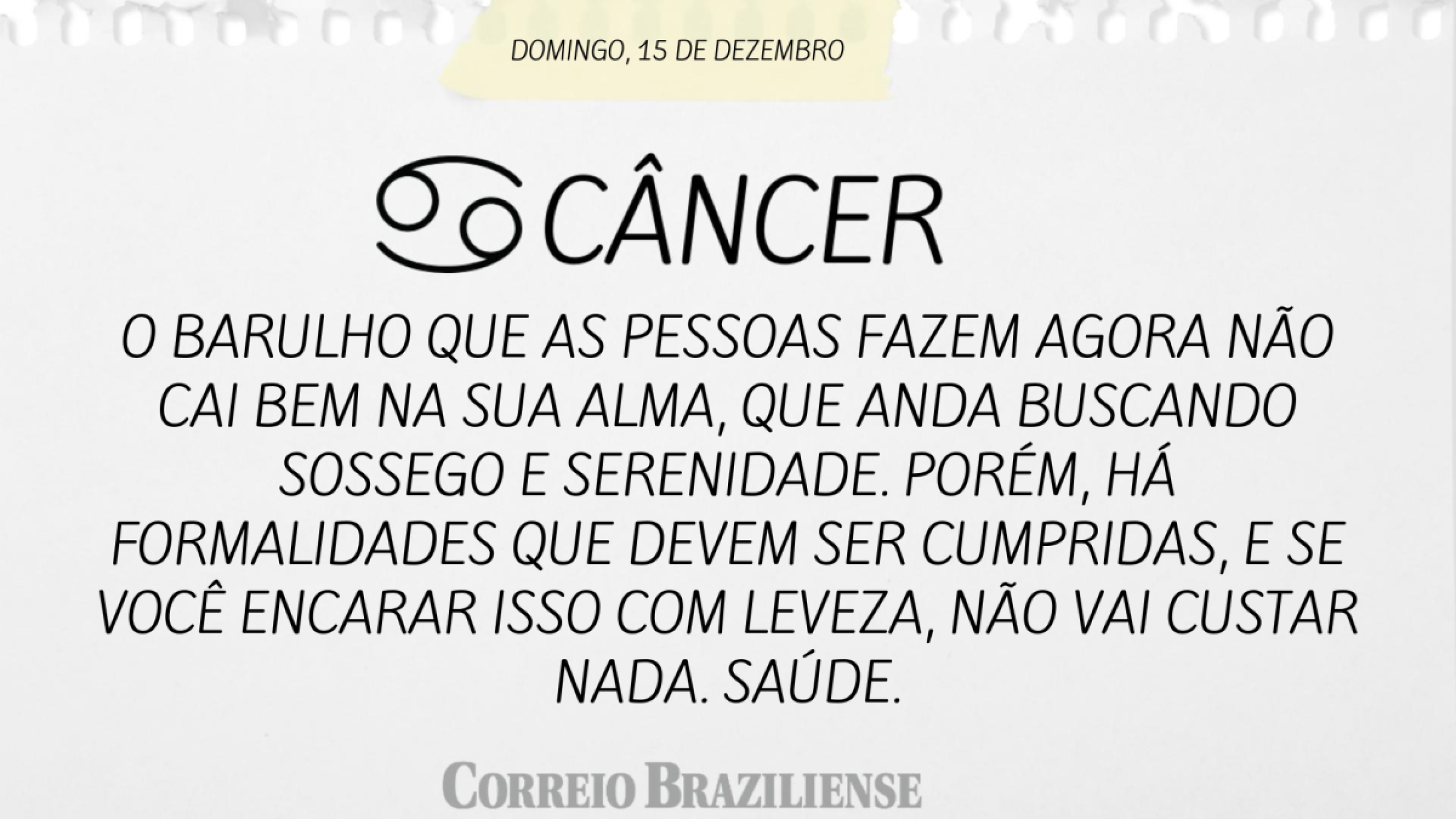 CÂNCER | 14 DE DEZEMBRO