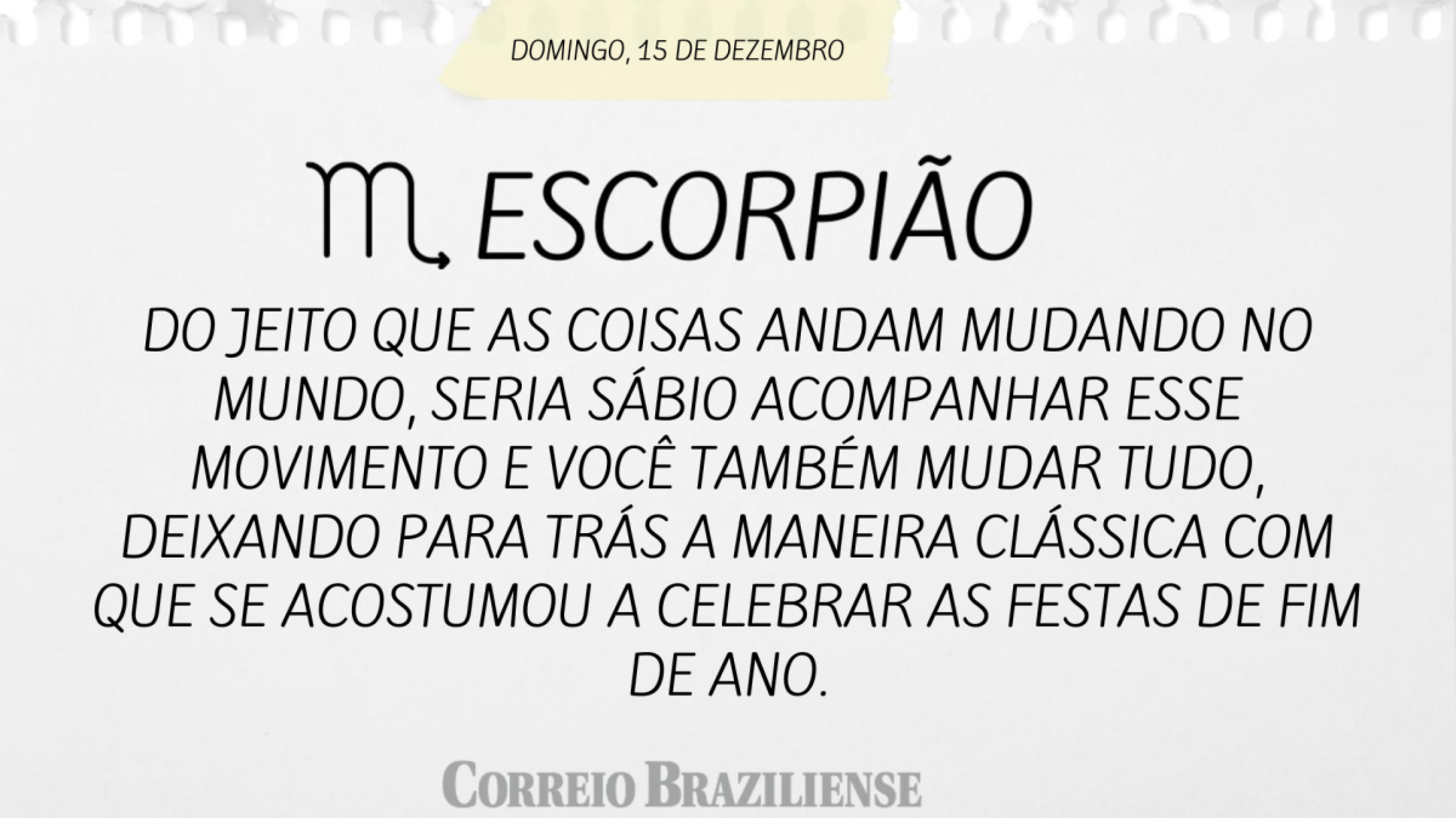 ESCORPIÃO | 14 DE DEZEMBRO