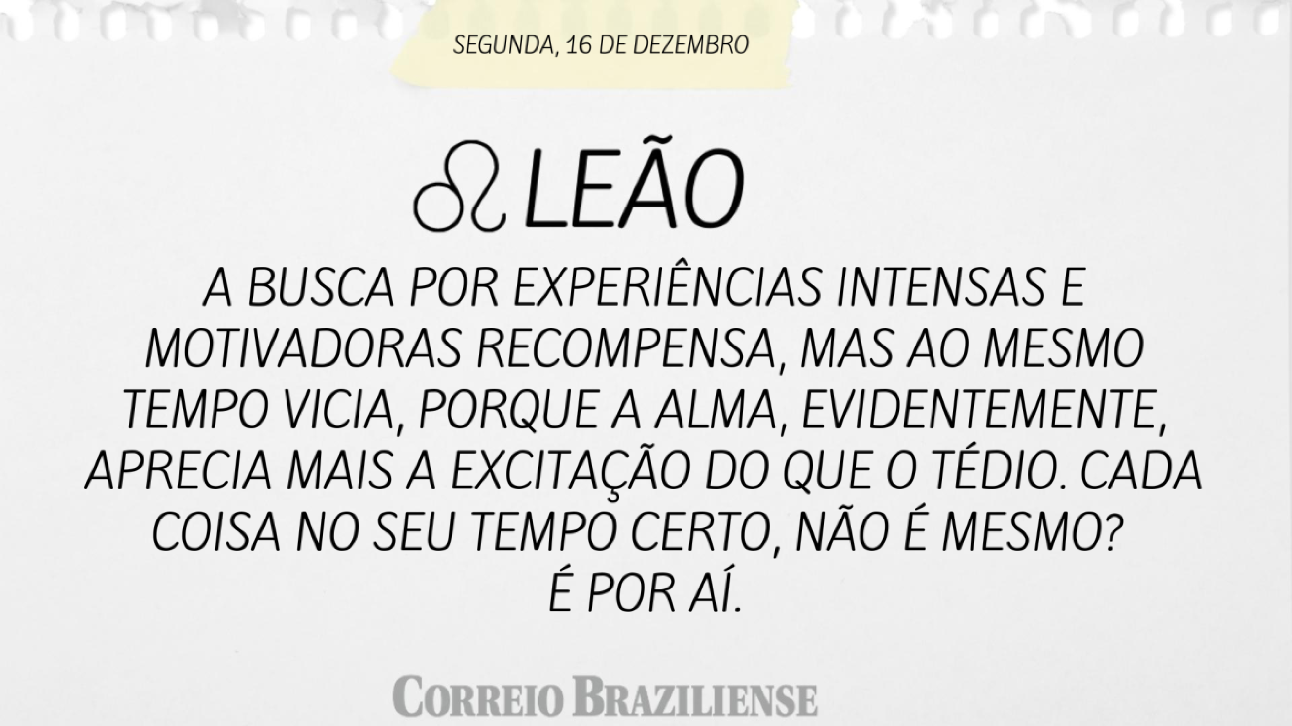 LEÃO | 16 DE DEZEMBRO