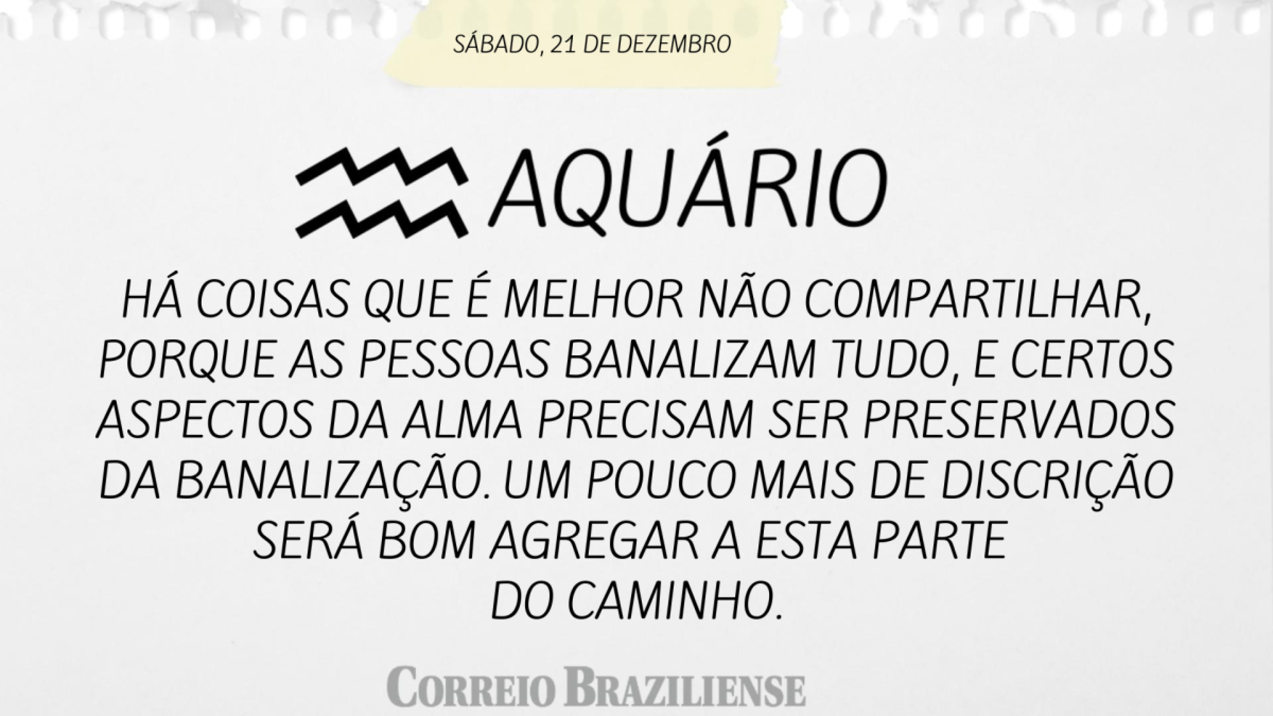 AQUÁRIO (nascimento entre 21/1 a 19/2)   